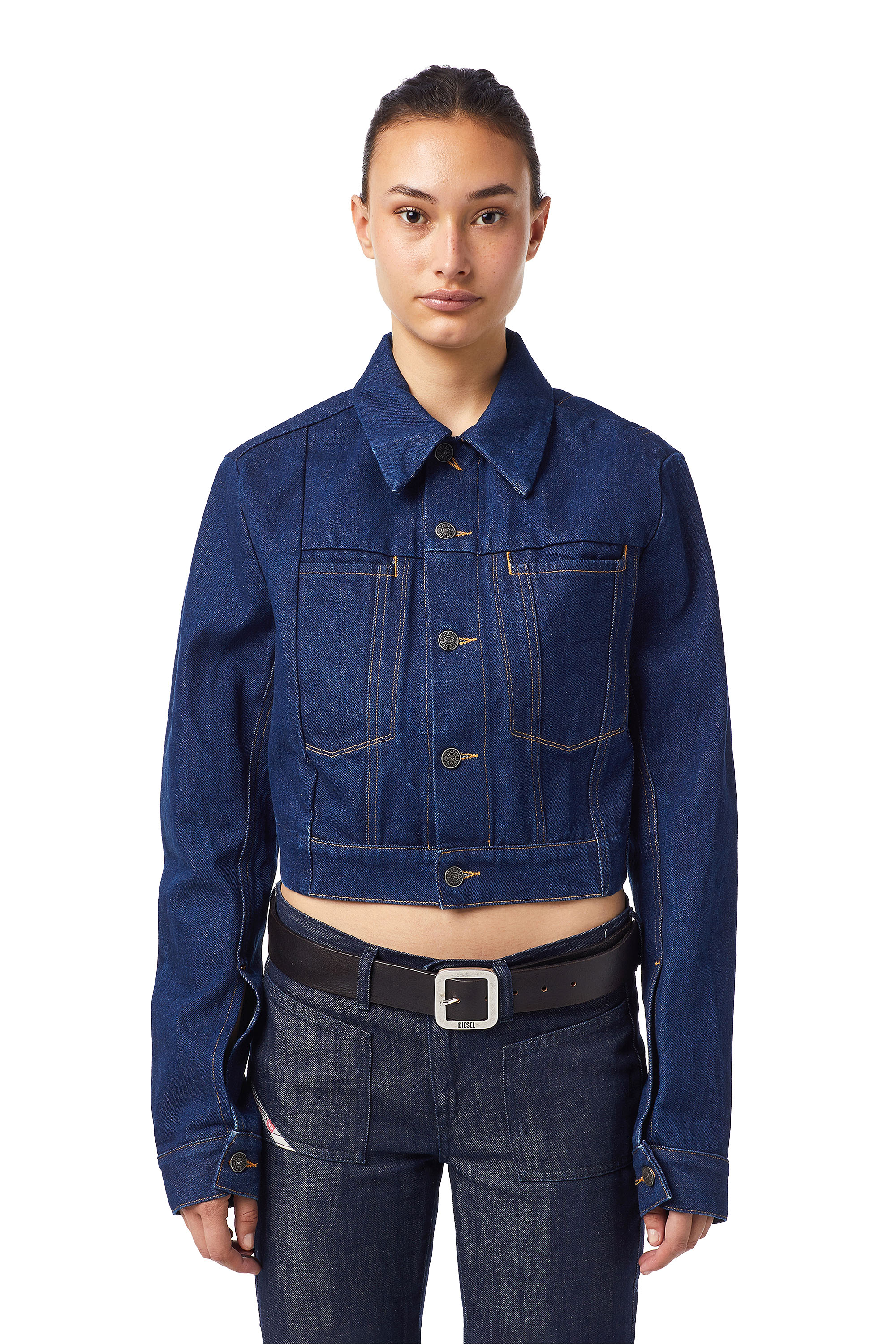 DE-LUCYSHORT-SP, Blue - Denim Jackets