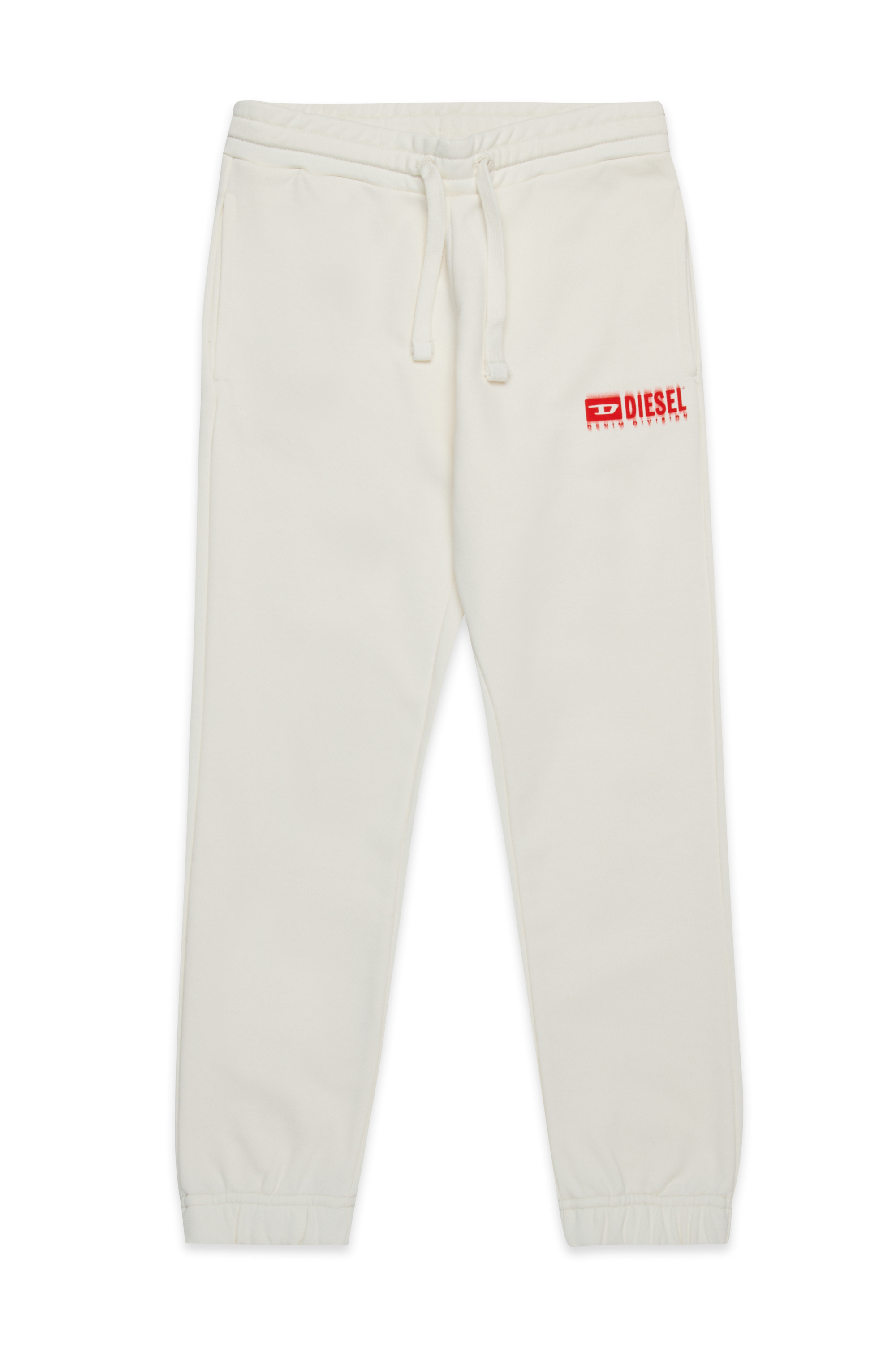 Diesel - PBASE, Man's Sweatpants with smudged logo in White - 1