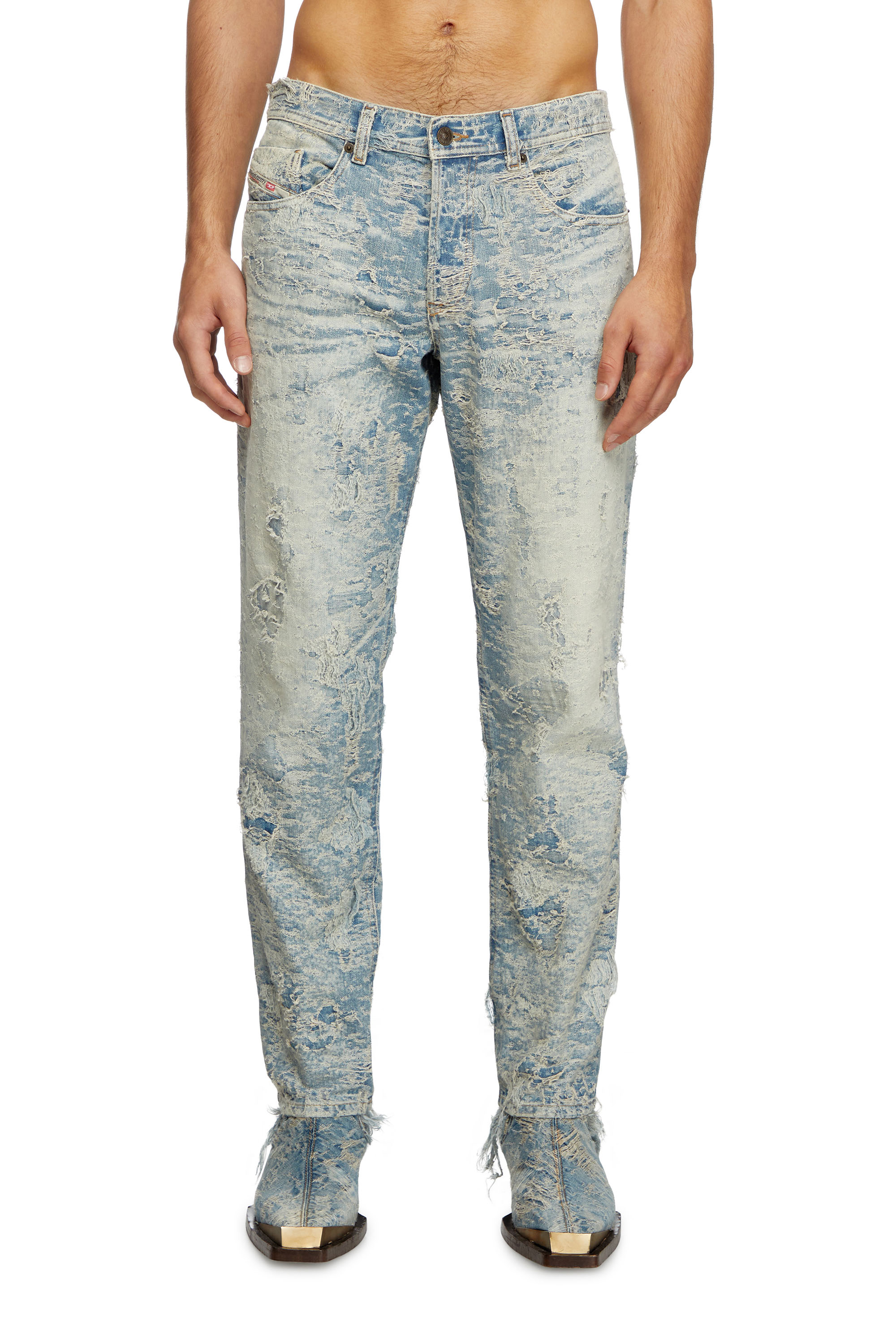 Diesel - Man's Tapered Jeans 2023 D-Finitive 007Z7, Light Blue - 1