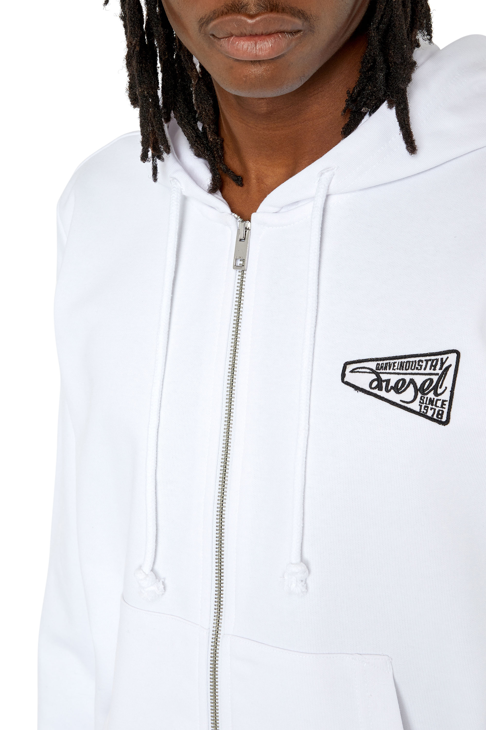 Diesel - S-GINN-HOOD-ZIP-K8, White - Image 5