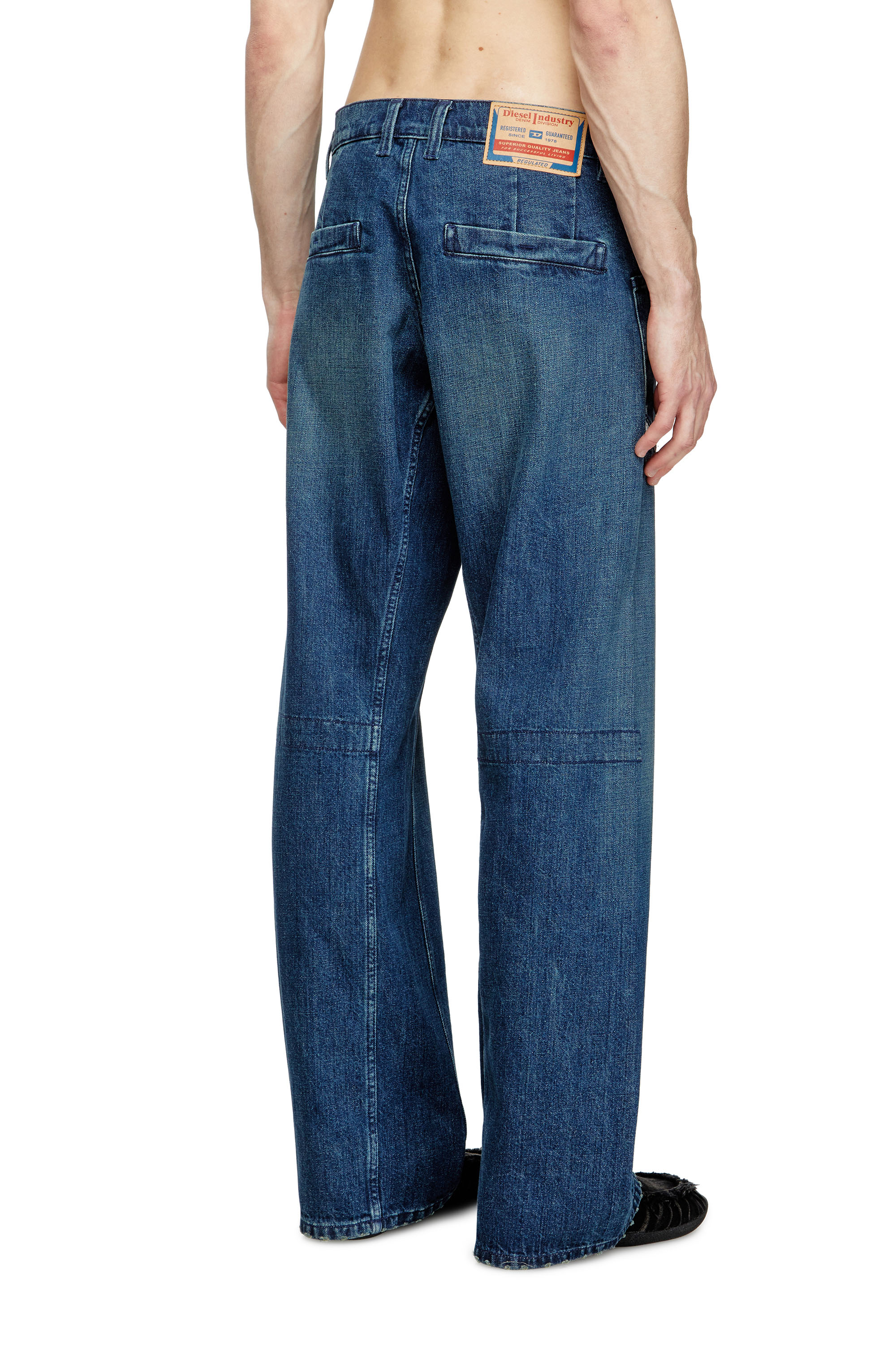 Relaxed Jeans D-Zeta 0DBDS, Dark Blue Diesel - Man's Relaxed Jeans D-Zeta 0DBDS, Dark Blue - 4