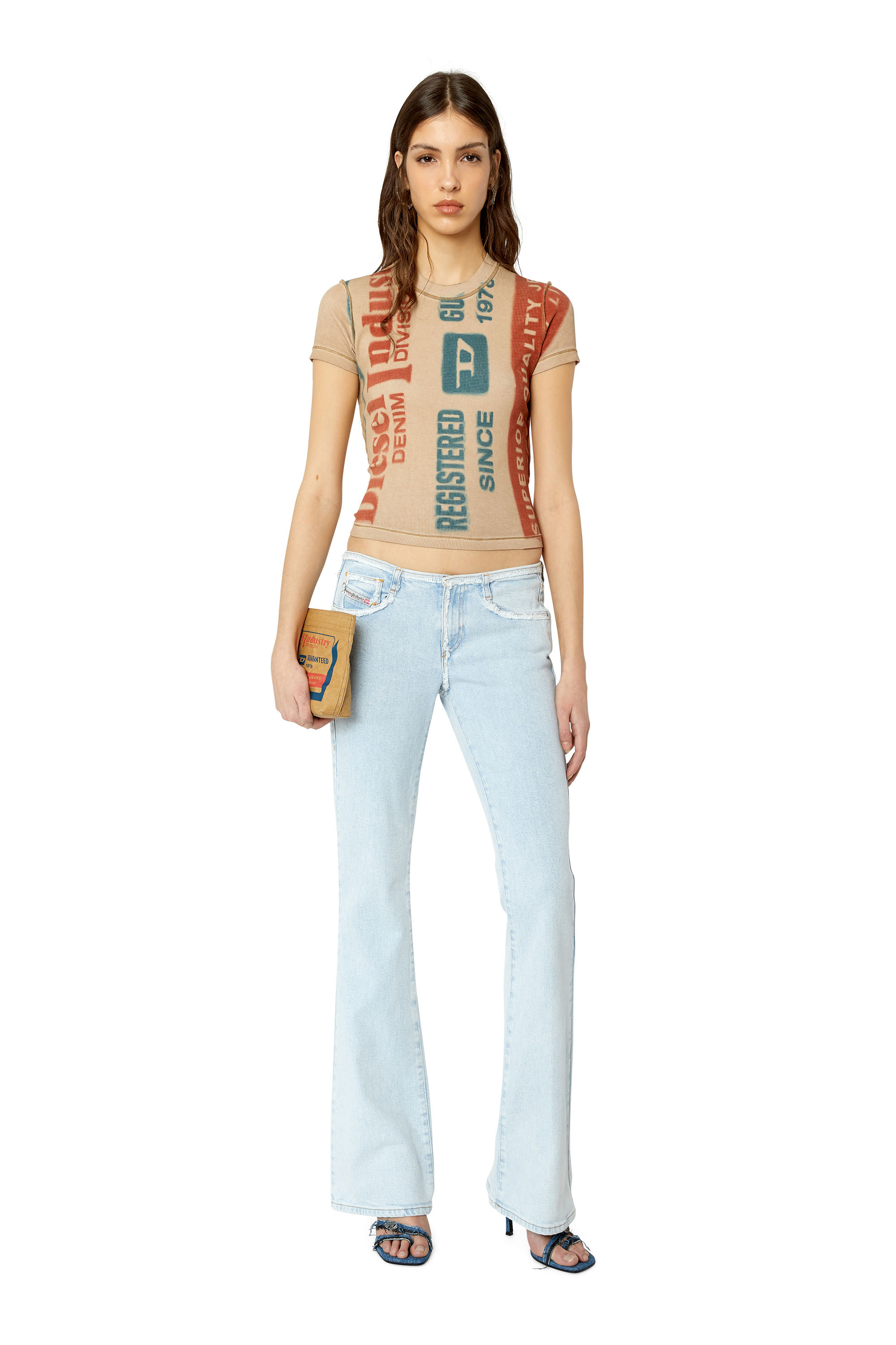 Diesel - 1969 D-Ebbey 09F68 Bootcut and Flare Jeans, Light Blue - Image 2