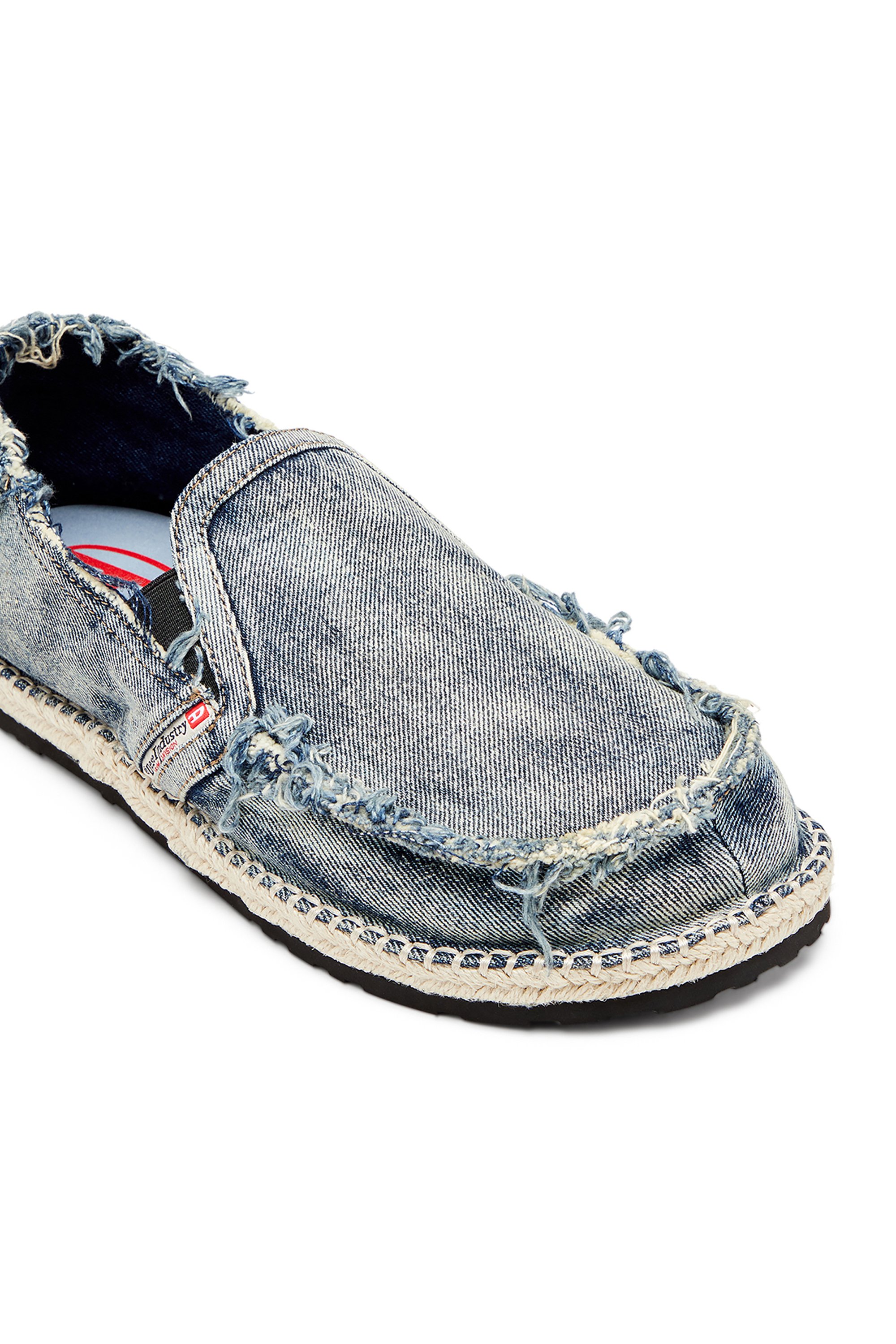 Diesel - D-LUKAS ESP, Man's Espadrille loafers in distressed denim in Light Blue - 6