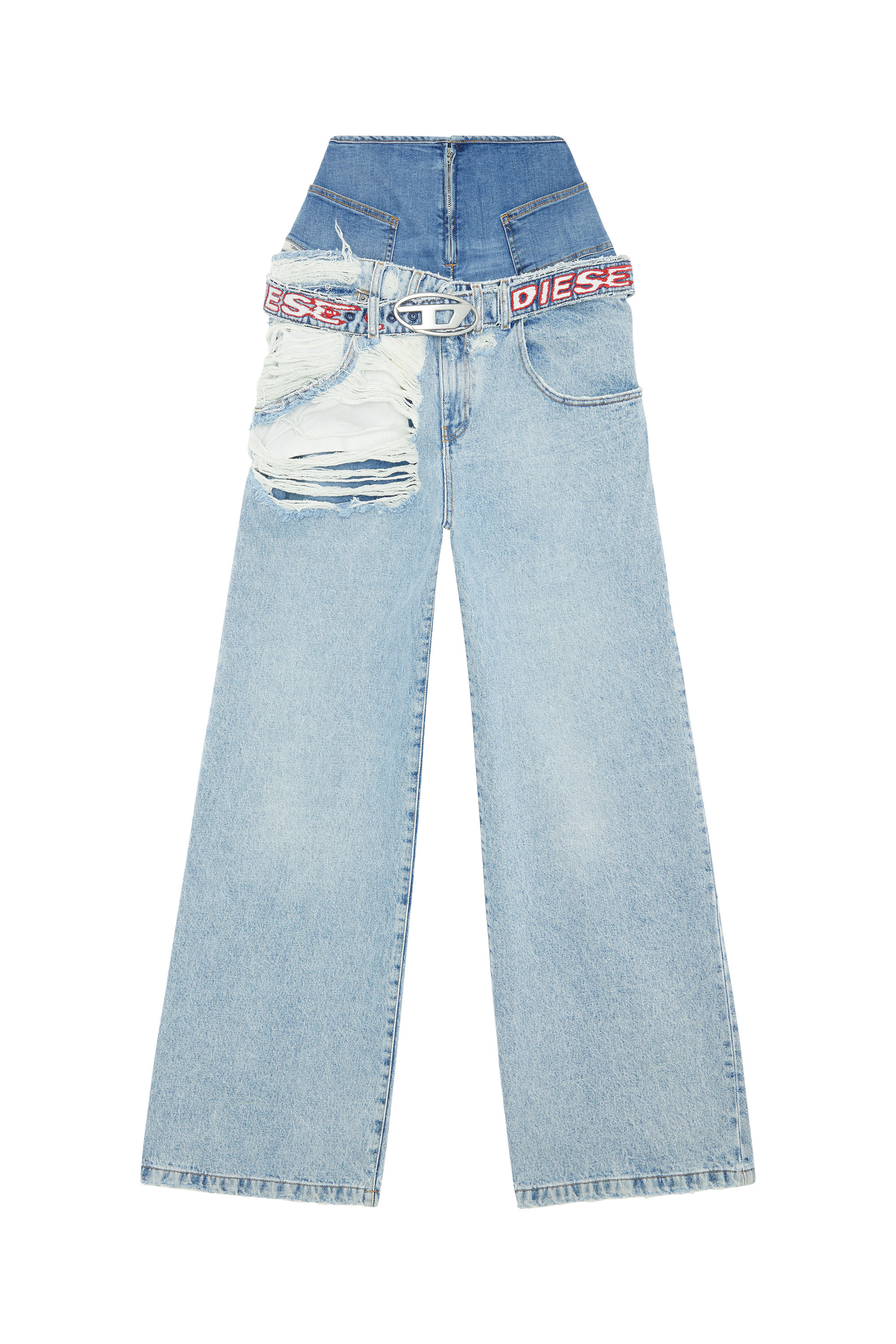 Diesel - D-Illin 0EMAG Boyfriend Jeans, Light Blue - Image 5
