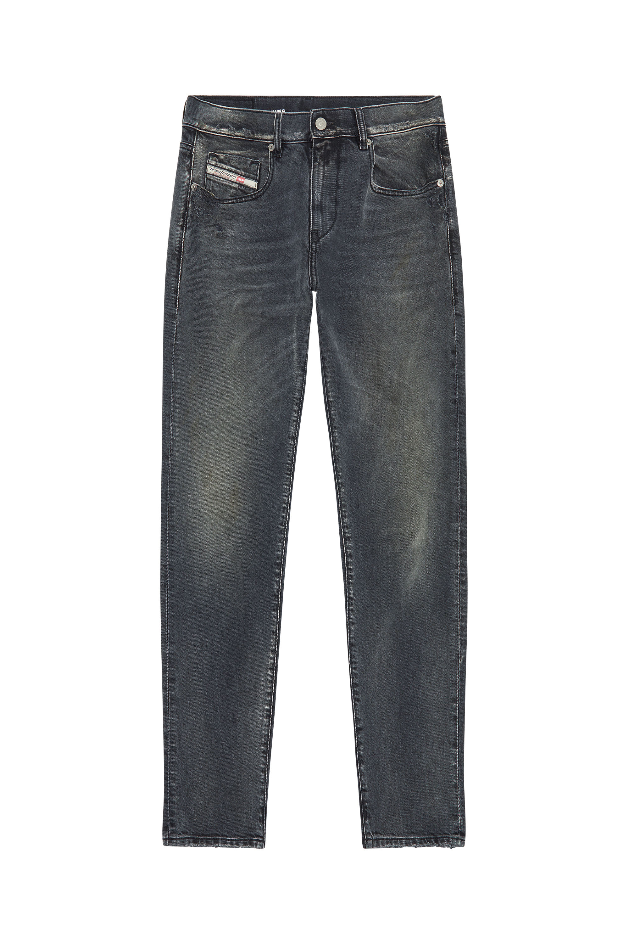 Diesel - Slim Jeans 2019 D-Strukt 09F18, Black/Dark grey - Image 5