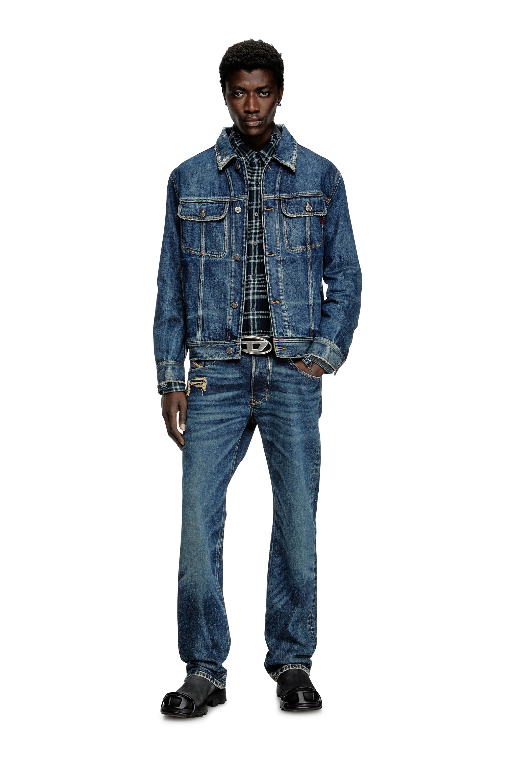 Diesel - Man's Regular Jeans 1985 Larkee 007Y3, Dark Blue - 2