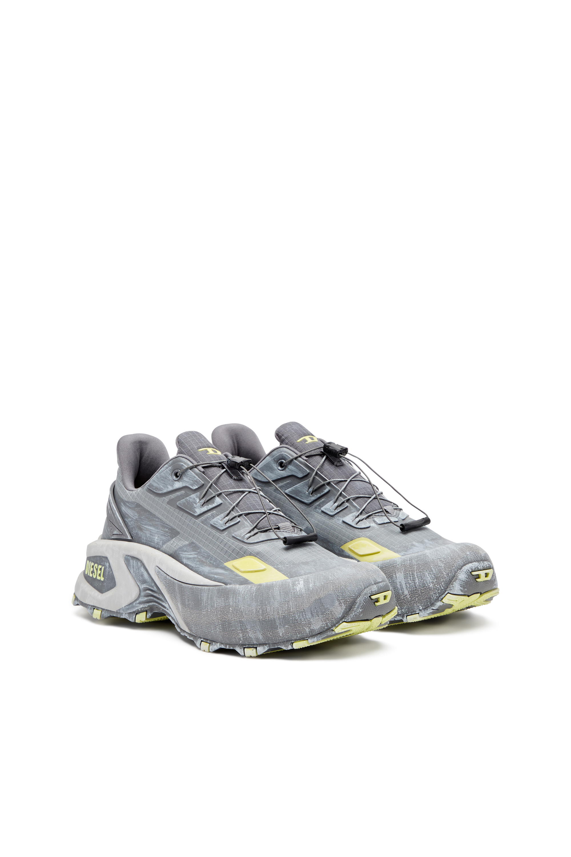 Diesel - D-CAGE RUNNER, Man's Cage sneaker in Grey/Yellow - 2