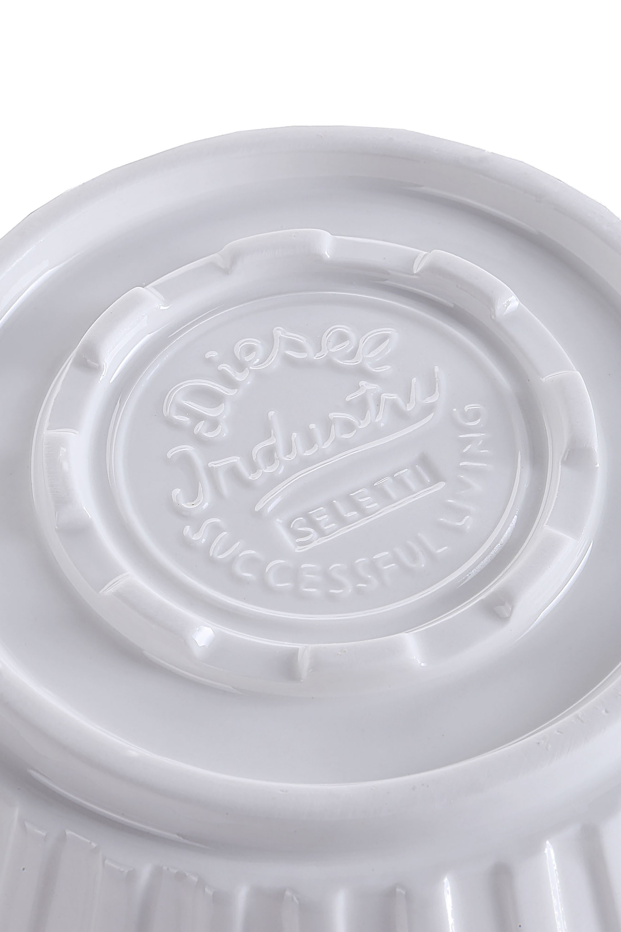 Diesel - 10980 MACHINE COLLEC, Unisex's Porcelain salad bowl, ø cm 22 / 8.7" in White - 3