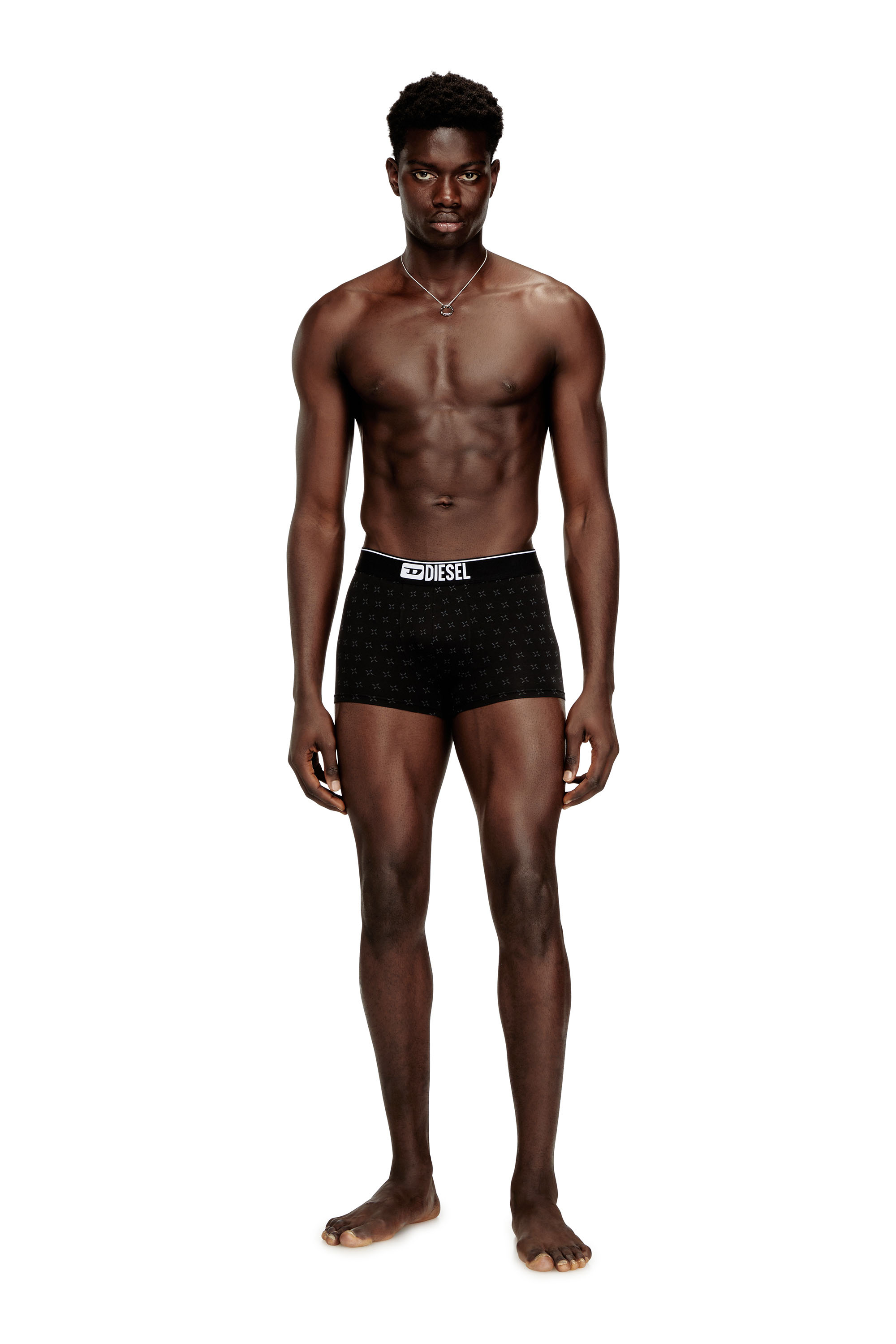 Diesel - DAMIEN-D-BOX-3PACK, Man's 3-pack of jacquard stretch cotton boxers in Black - 2