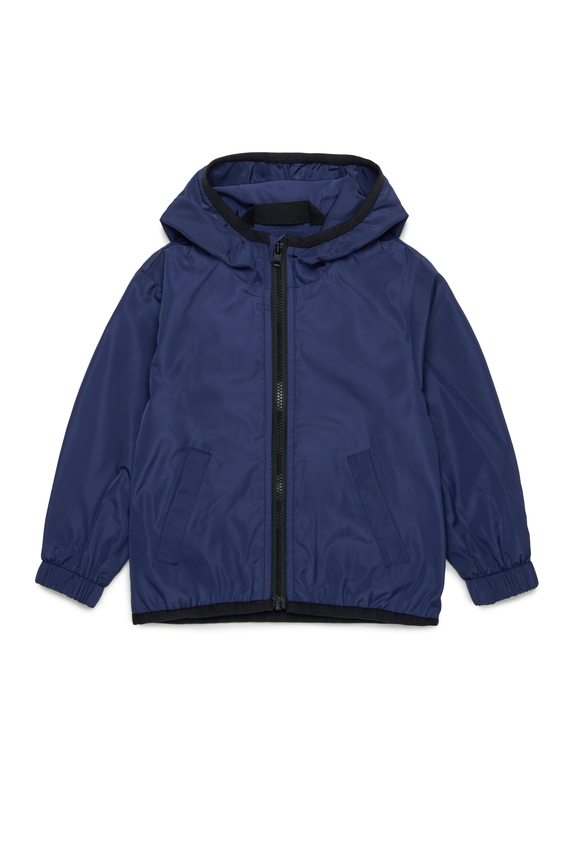 Diesel - JFLOGB, Unisex's Hooded jacket with mega Oval D print in Dark Blue - 1