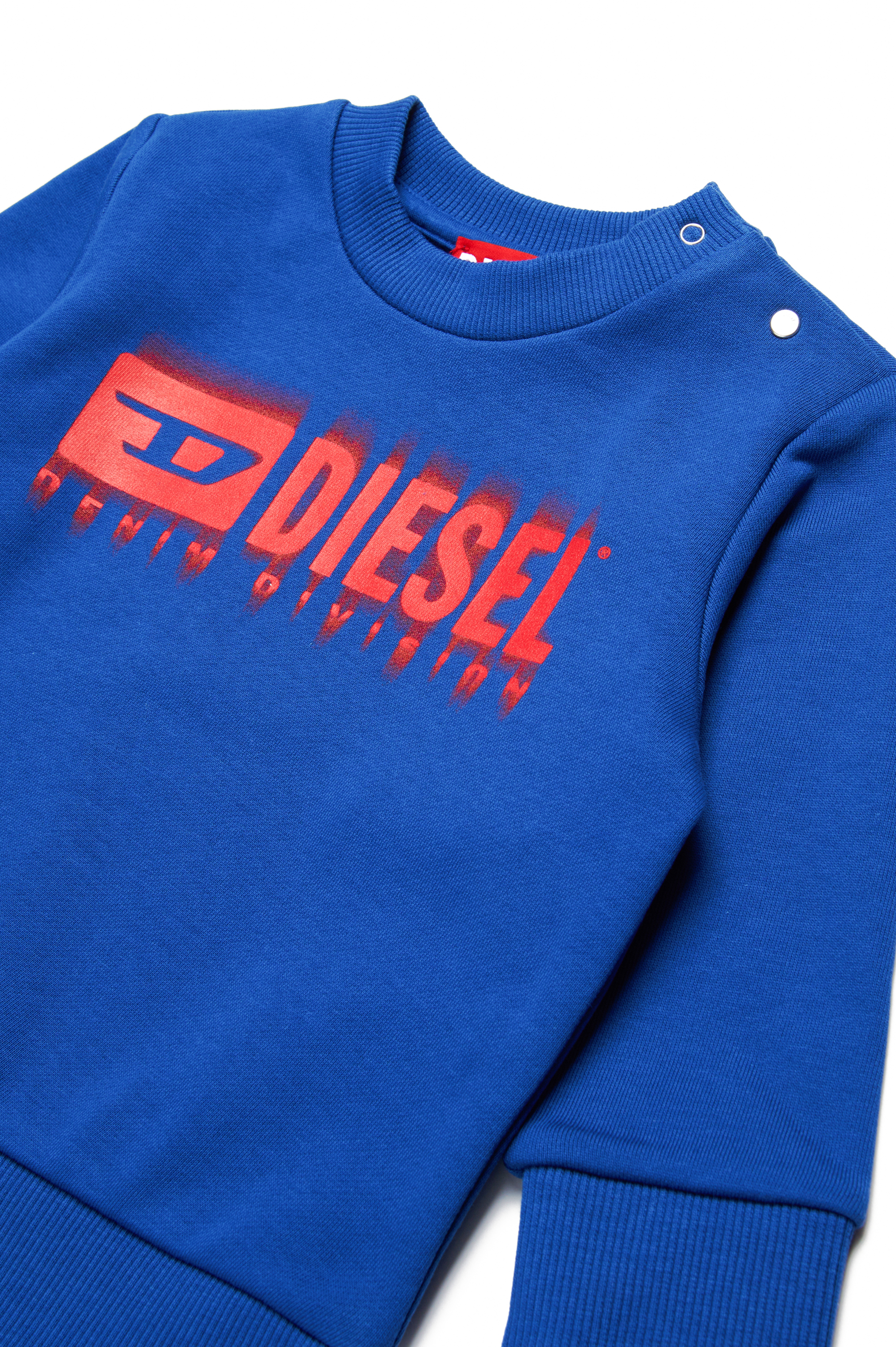 Diesel - SGINNL8B, Unisex Sweatshirt with smudged logo in Blue - Image 3