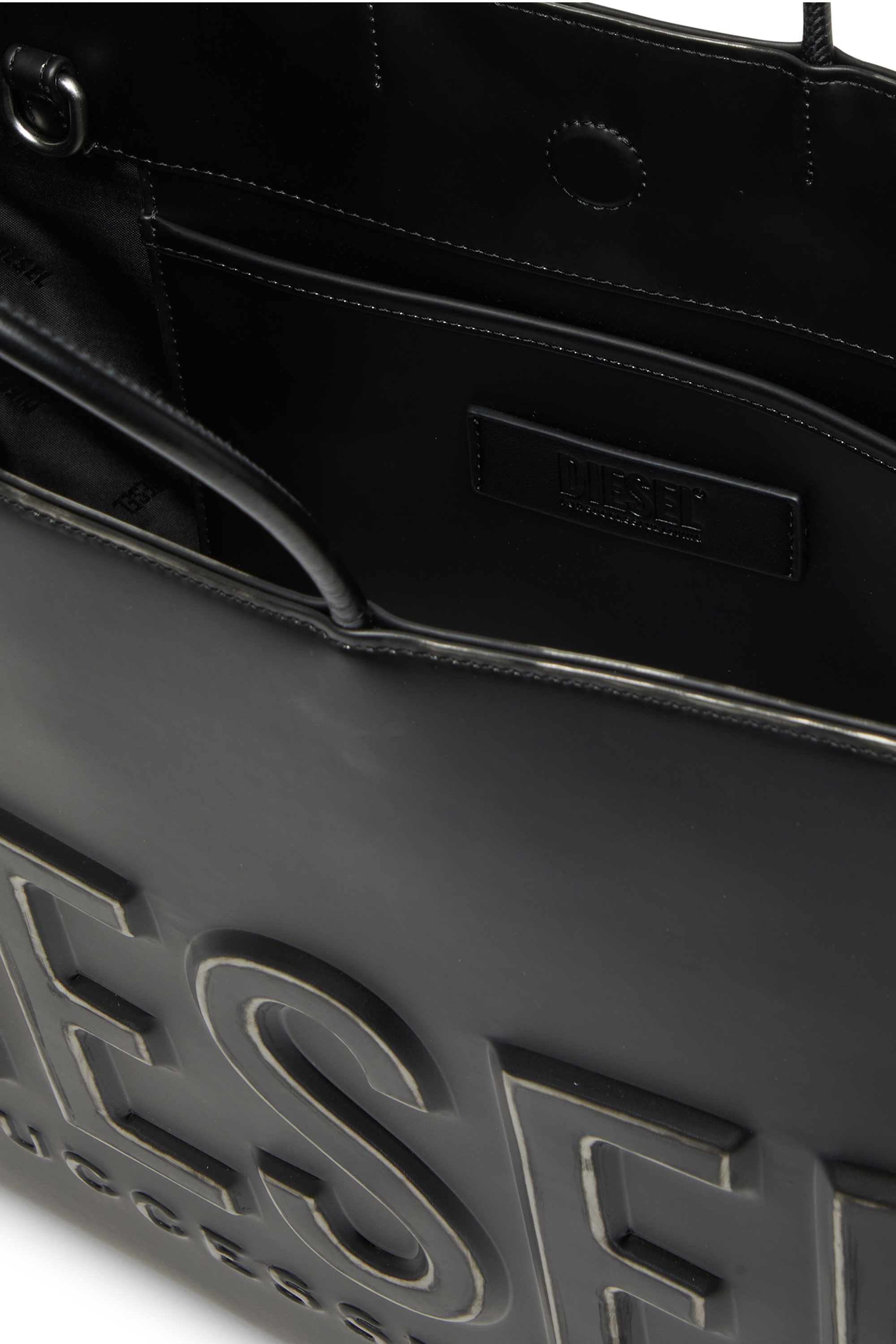 Diesel - DSL 3D TOTE EW X, Unisex's Dsl 3D Bag with adjustable shoulder strap in Black - 3