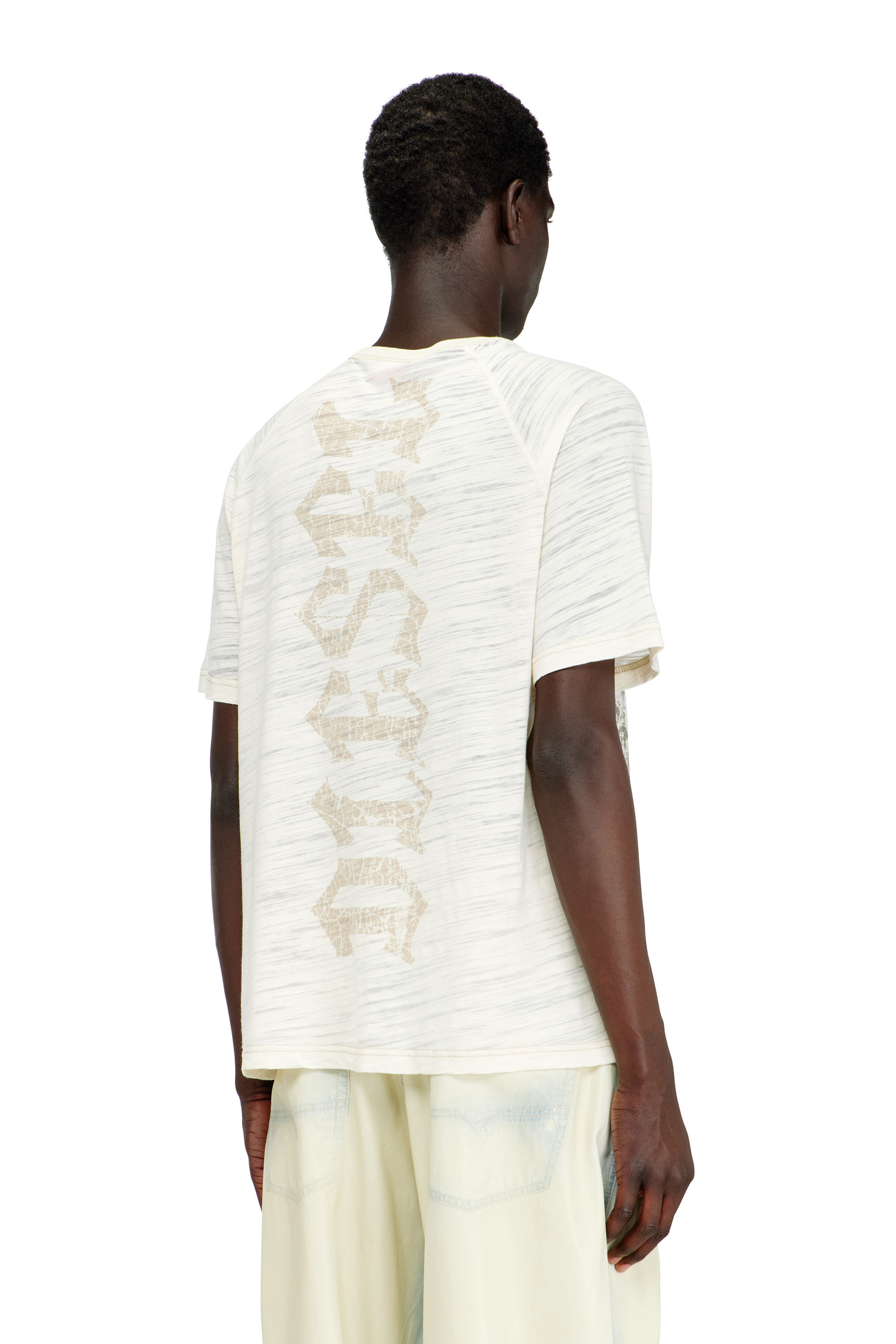 Diesel - T-JALO-A, Man's T-shirt with graphic print in White - 4