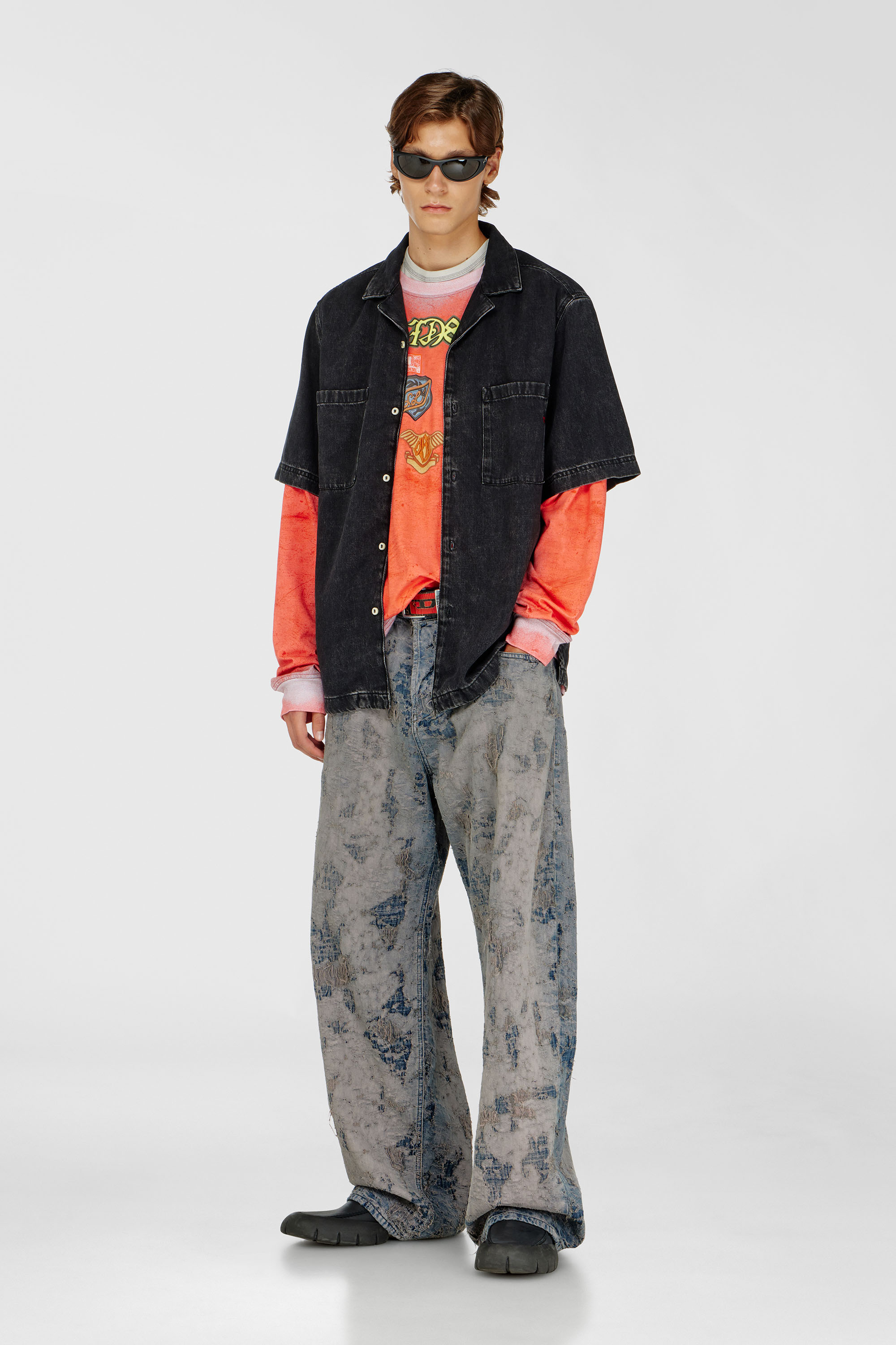 Bowling shirt in denim
