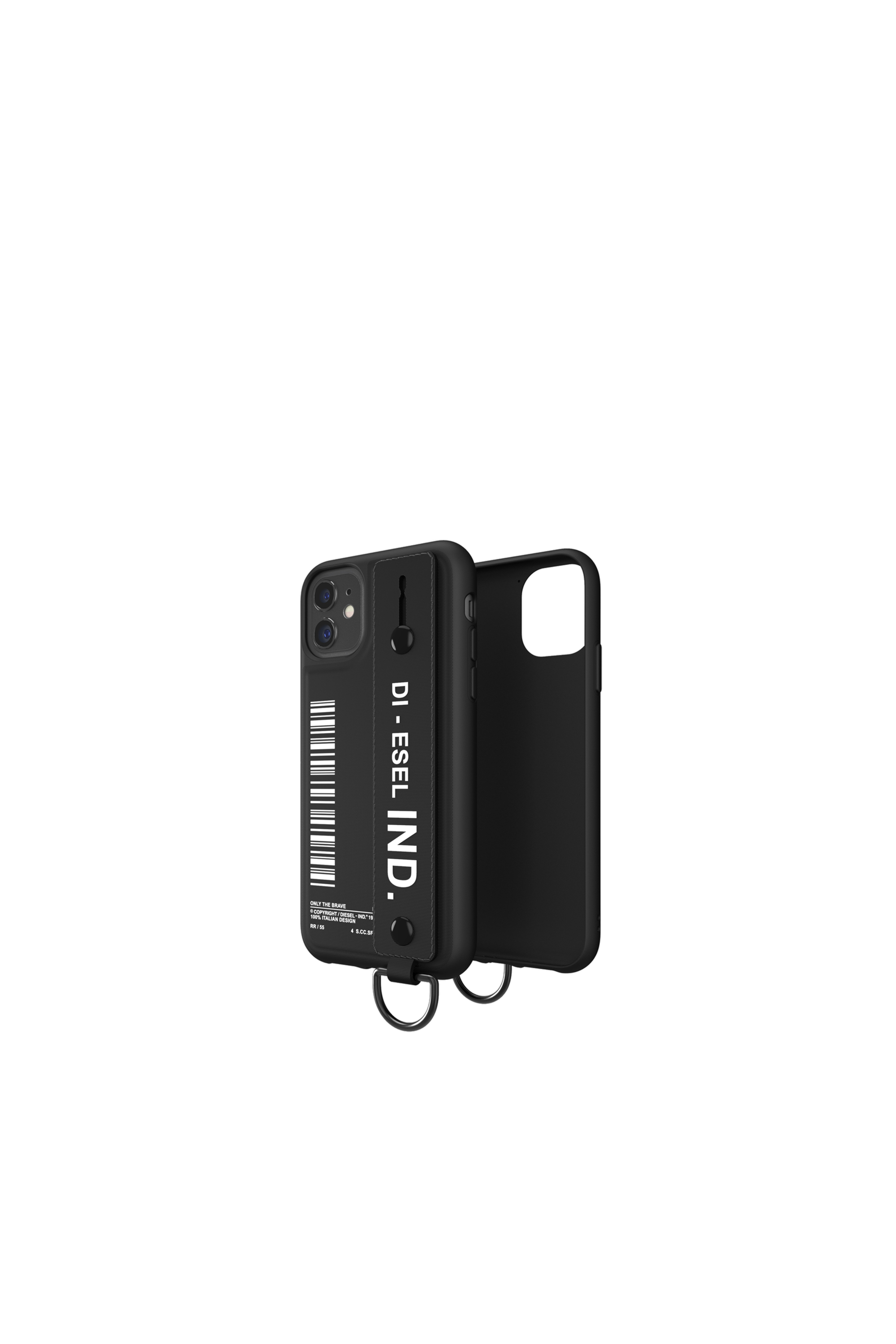 Diesel - 42004 STANDARD CASE, Unisex's Handstrap case for iPhone 11 in Black - 1