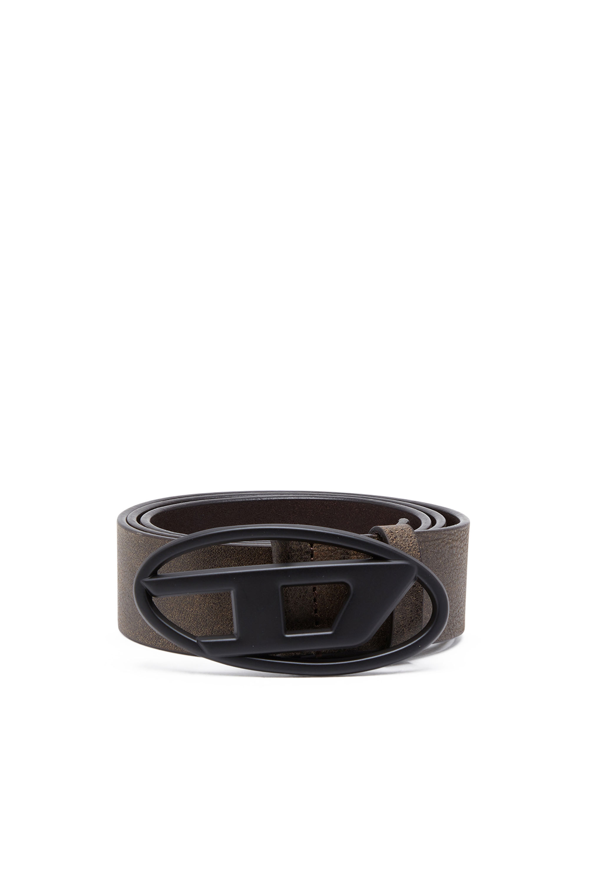 Diesel - B-1DR, Unisex's 3.9cm belt in treated leather in Brown - 1