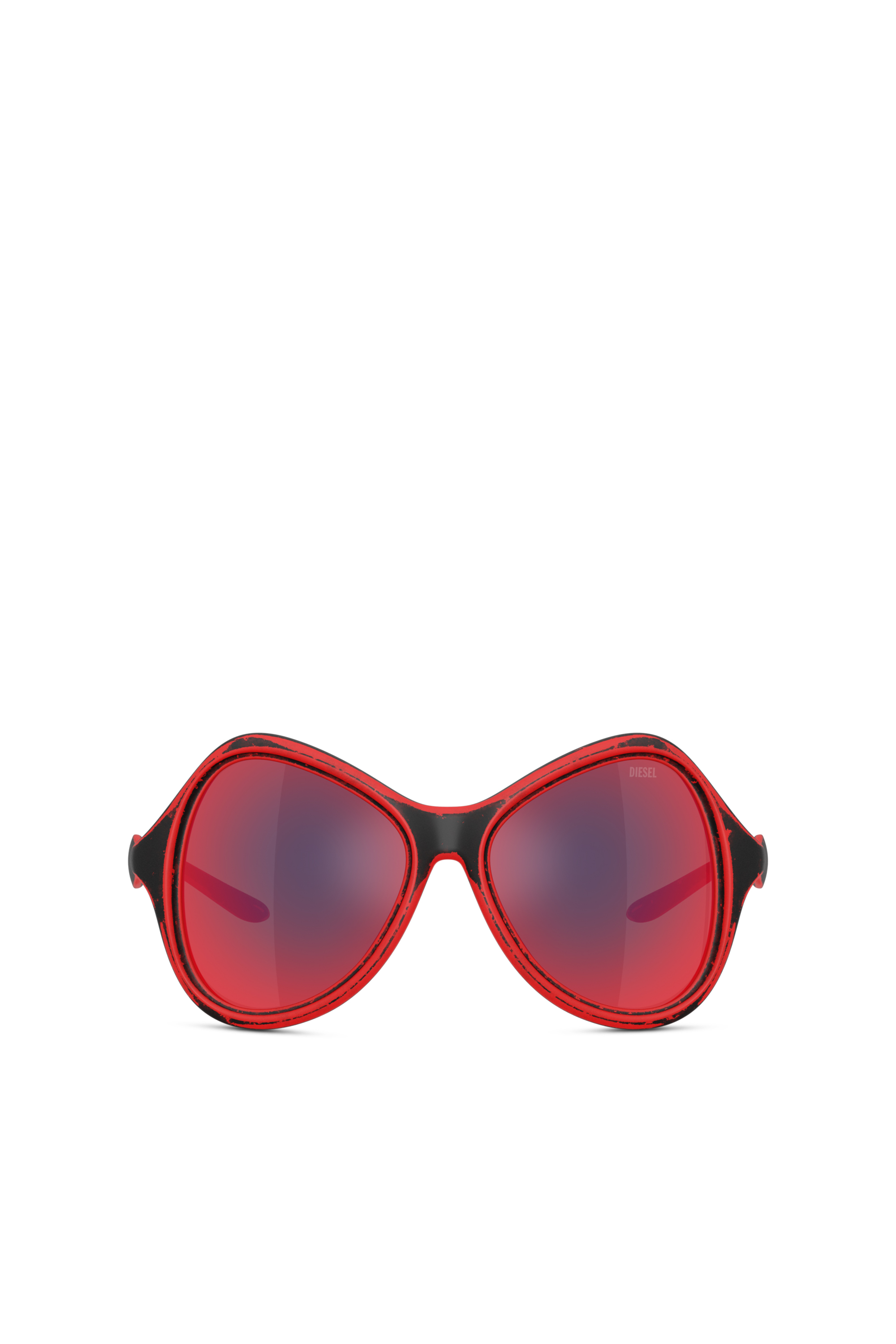 Diesel - 0DL3010U, Unisex's Cat-eye style sunglasses in Black/Red - 1