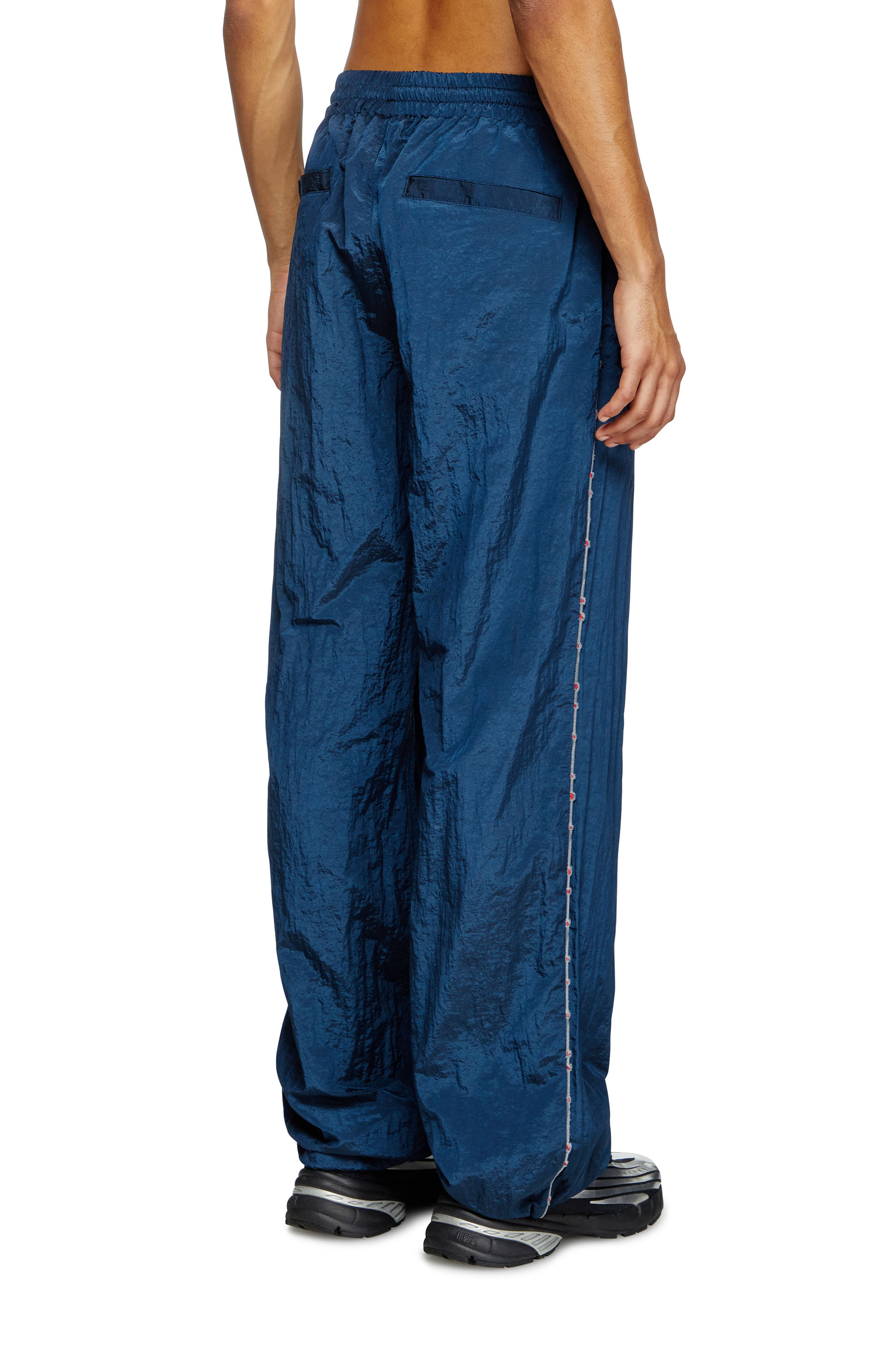 Diesel - P-ANTHEIT, Man's Track pants with distressed piping in Blue - 4