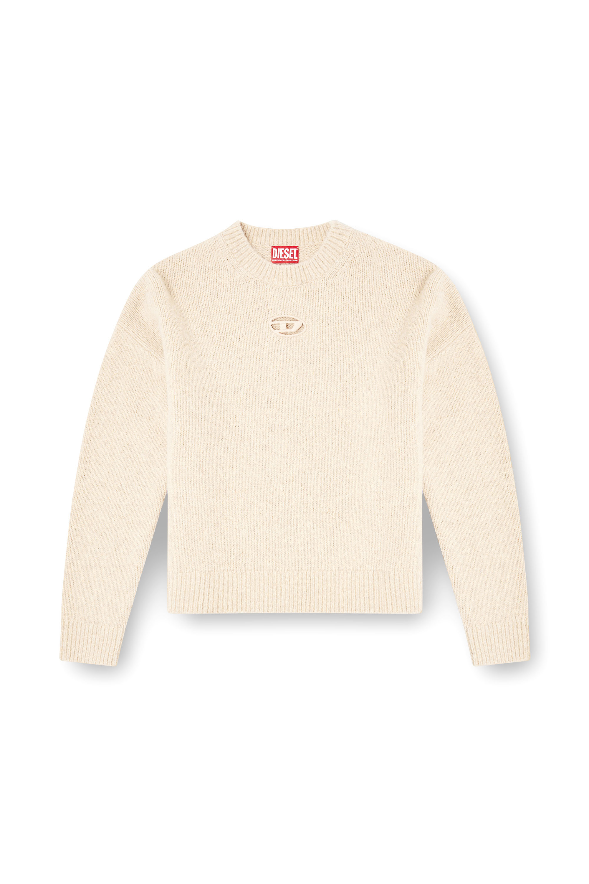 Diesel - M-AREETA, Woman's Jumper in wool and alpaca blend in Beige - 3