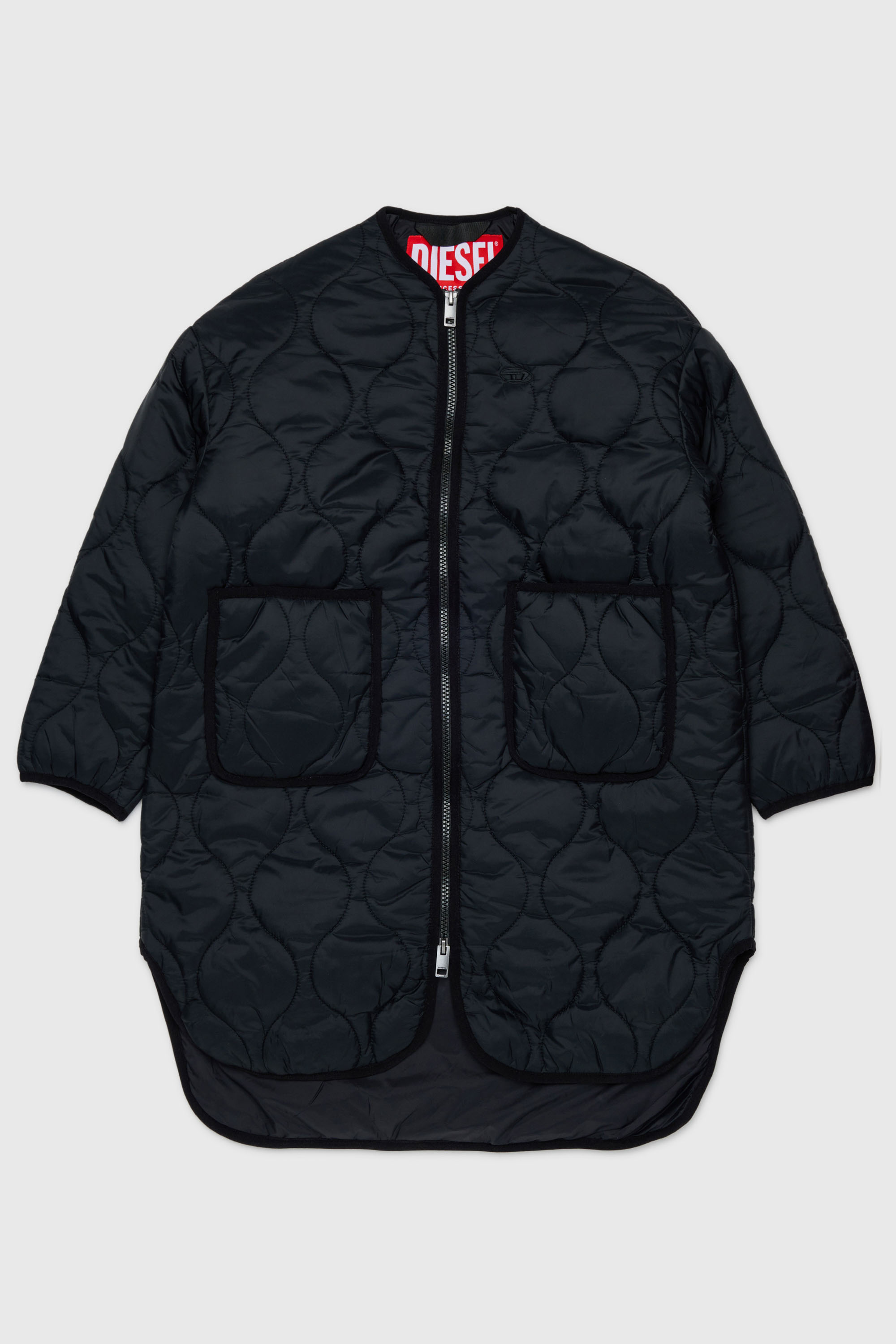 Diesel - JPOP, Woman's Liner jacket in quilted nylon in Black - 1