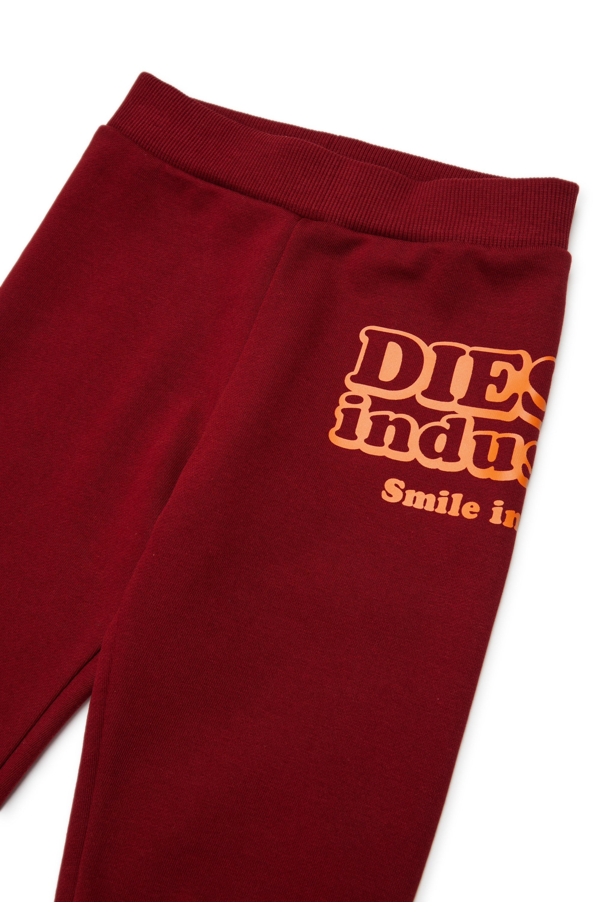 Diesel - PLODIMIB, Man's Cotton sweatpants with Diesel Industry print in Red - 3