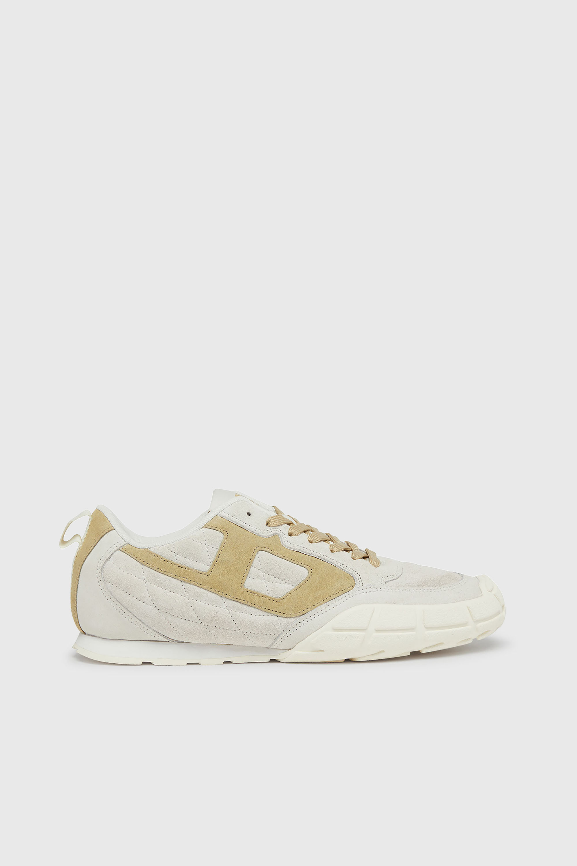 S-Pagodha-Quilted suede sneakers