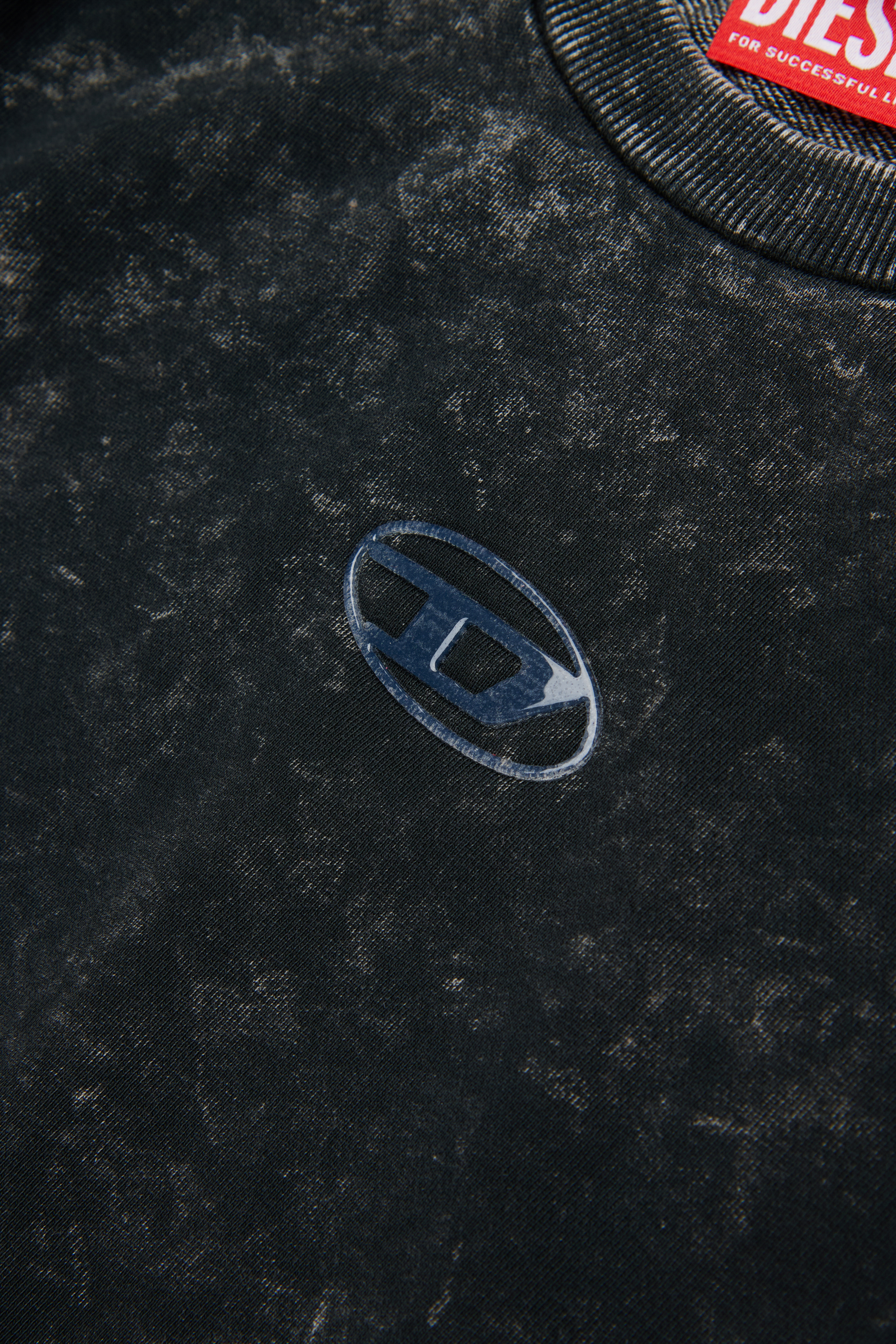 Diesel - SLACCY, Woman's Cotton sweatshirt with front logo in Black - 4