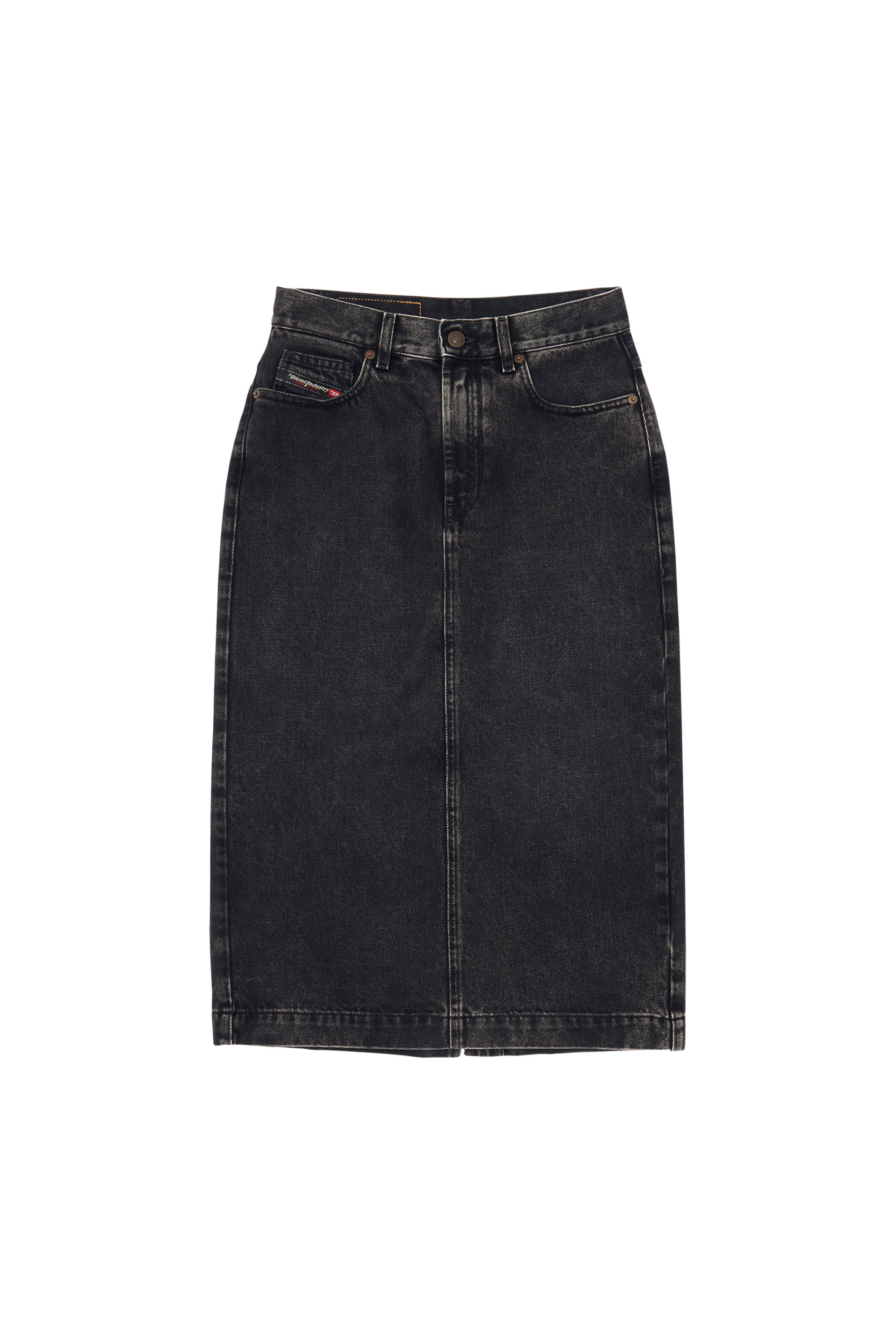Diesel - DE-RONNY PENCIL SKIRT, Black/Dark grey - Image 6
