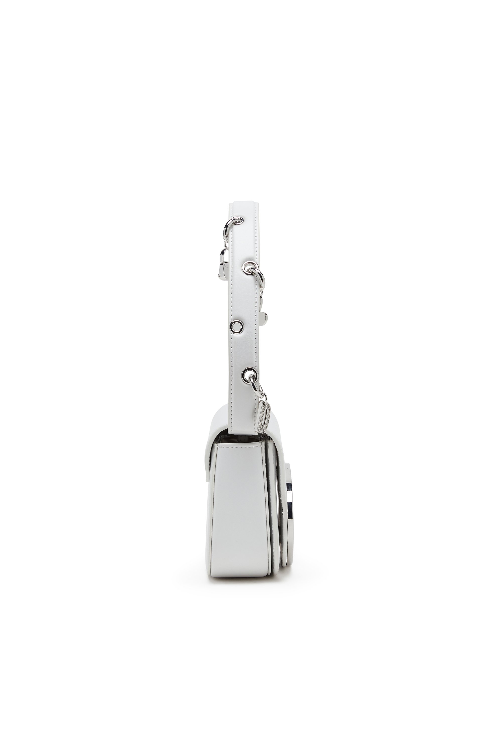 Diesel - 1DR, Woman's 1DR -Iconic shoulder bag in leather with handle charms in White - 4