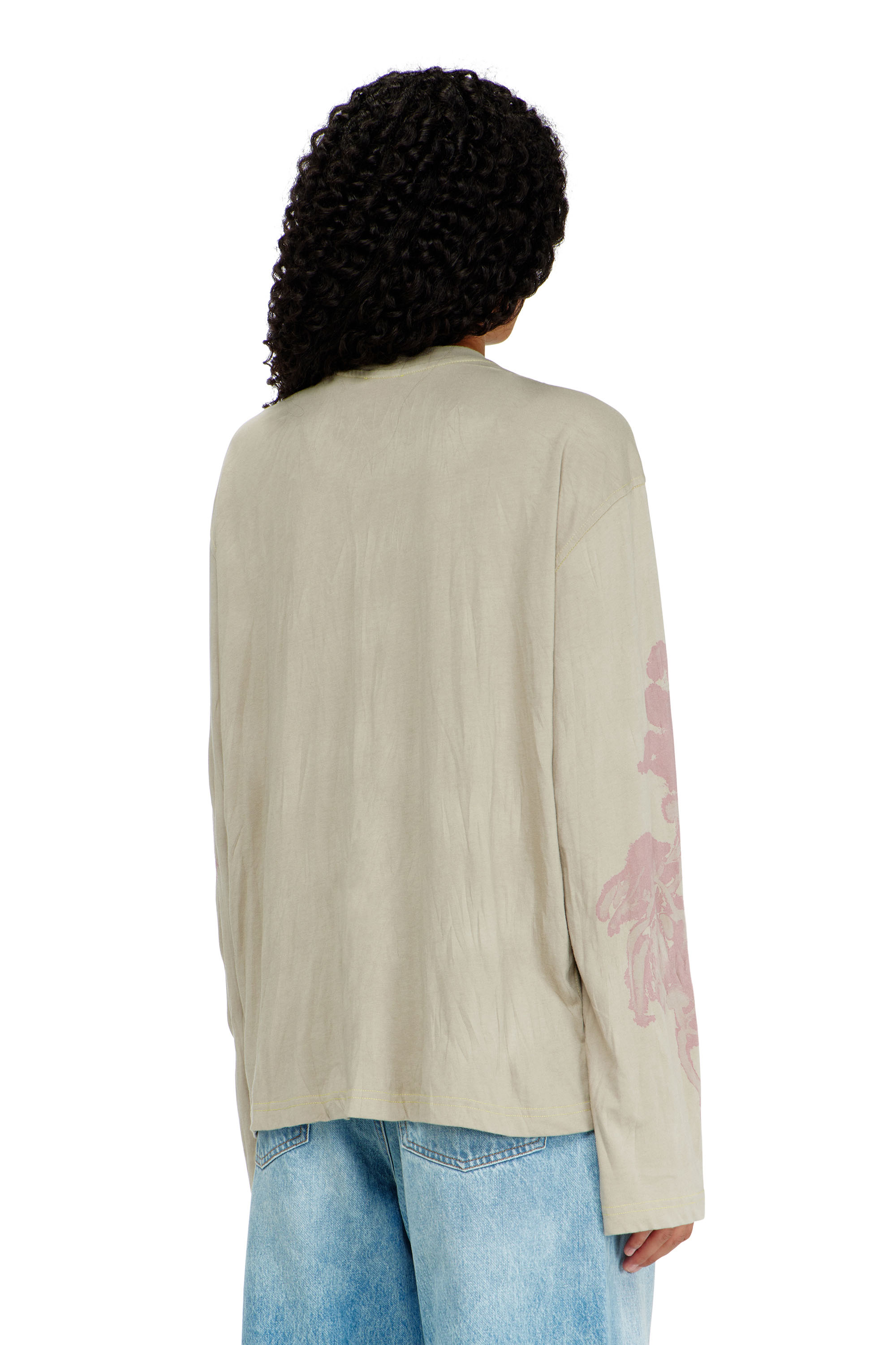 Diesel - T-HILARY-LS-AA1, Woman's Cotton long-sleeve T-shirt with graphic print in null - 3