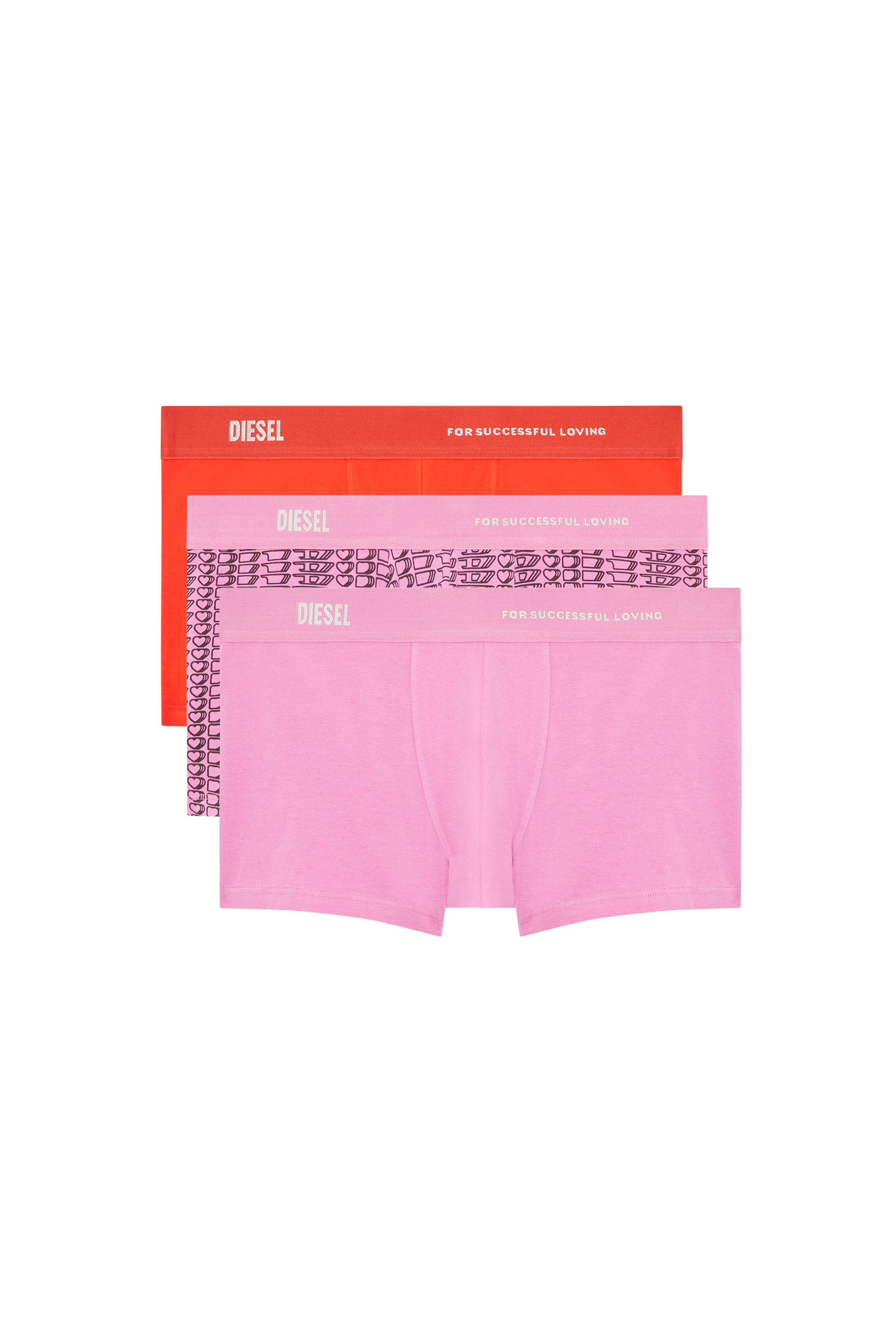 UMBX-DAMIENTHREEPACK, Pink/Red - Trunks