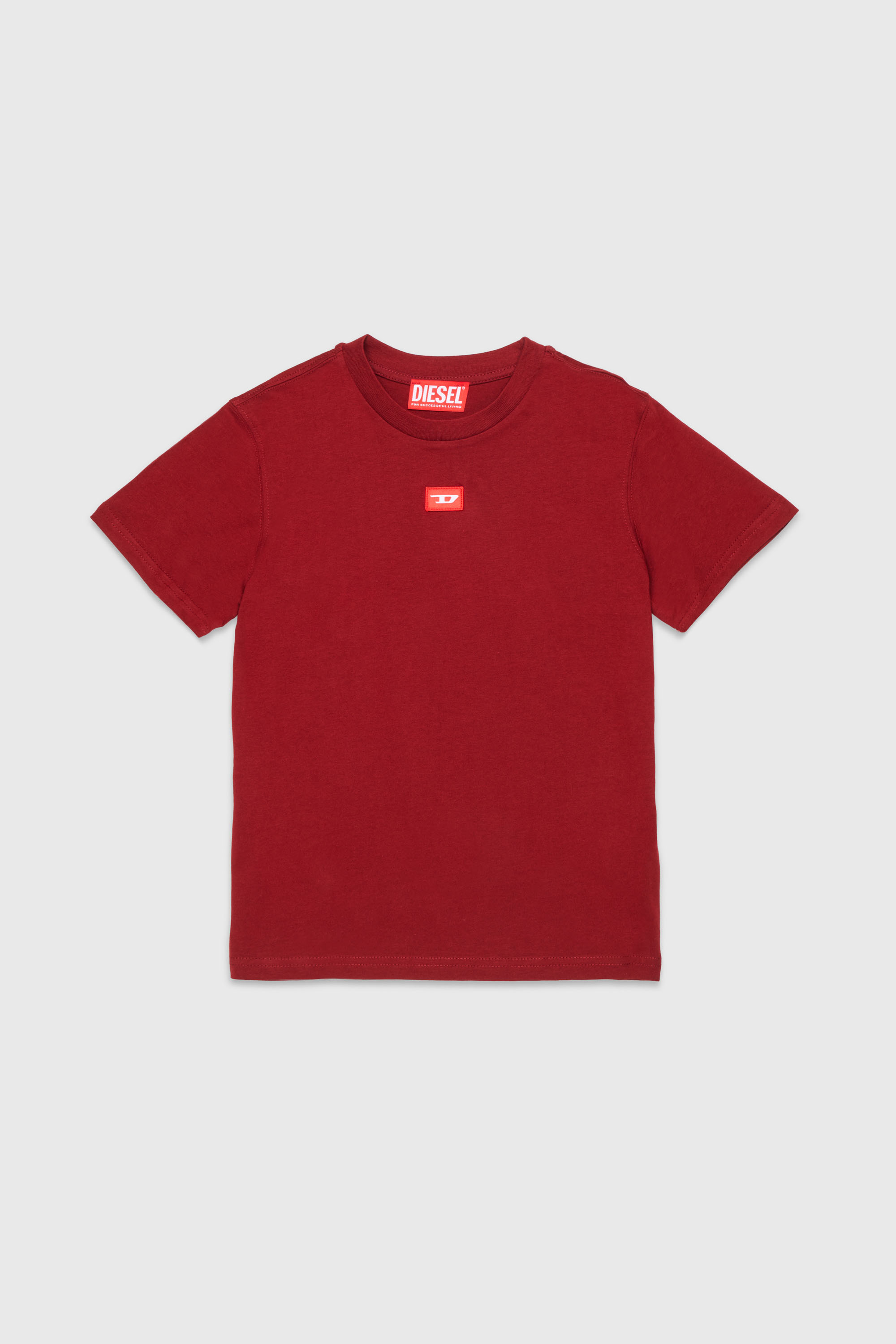 Diesel - TXDIEGO, Man's Cotton T-shirt with patch in Red - 1