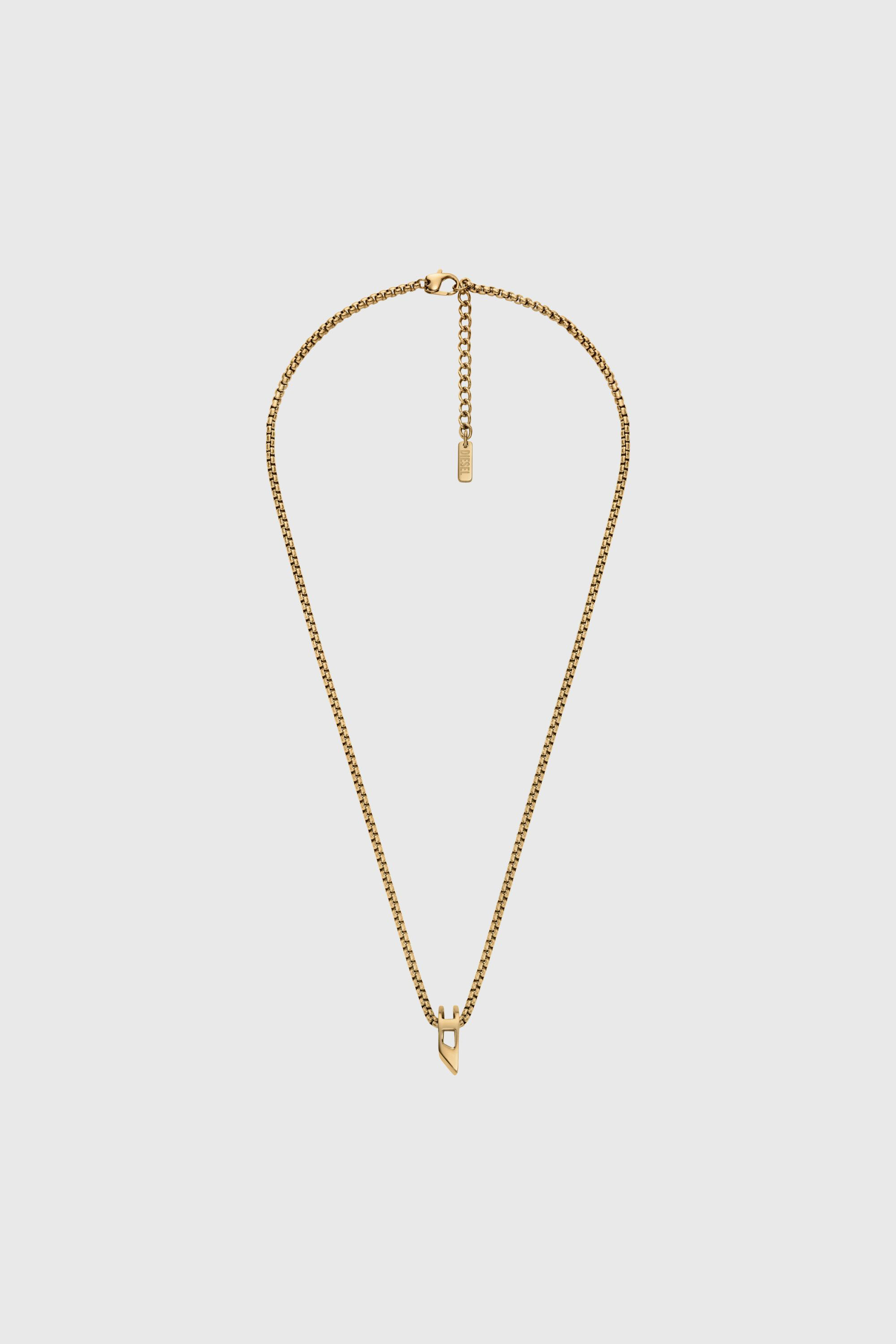 Diesel - DX1670710 JEWELLERY, Unisex's Stainless Steel Pendant Necklace in Gold - 1