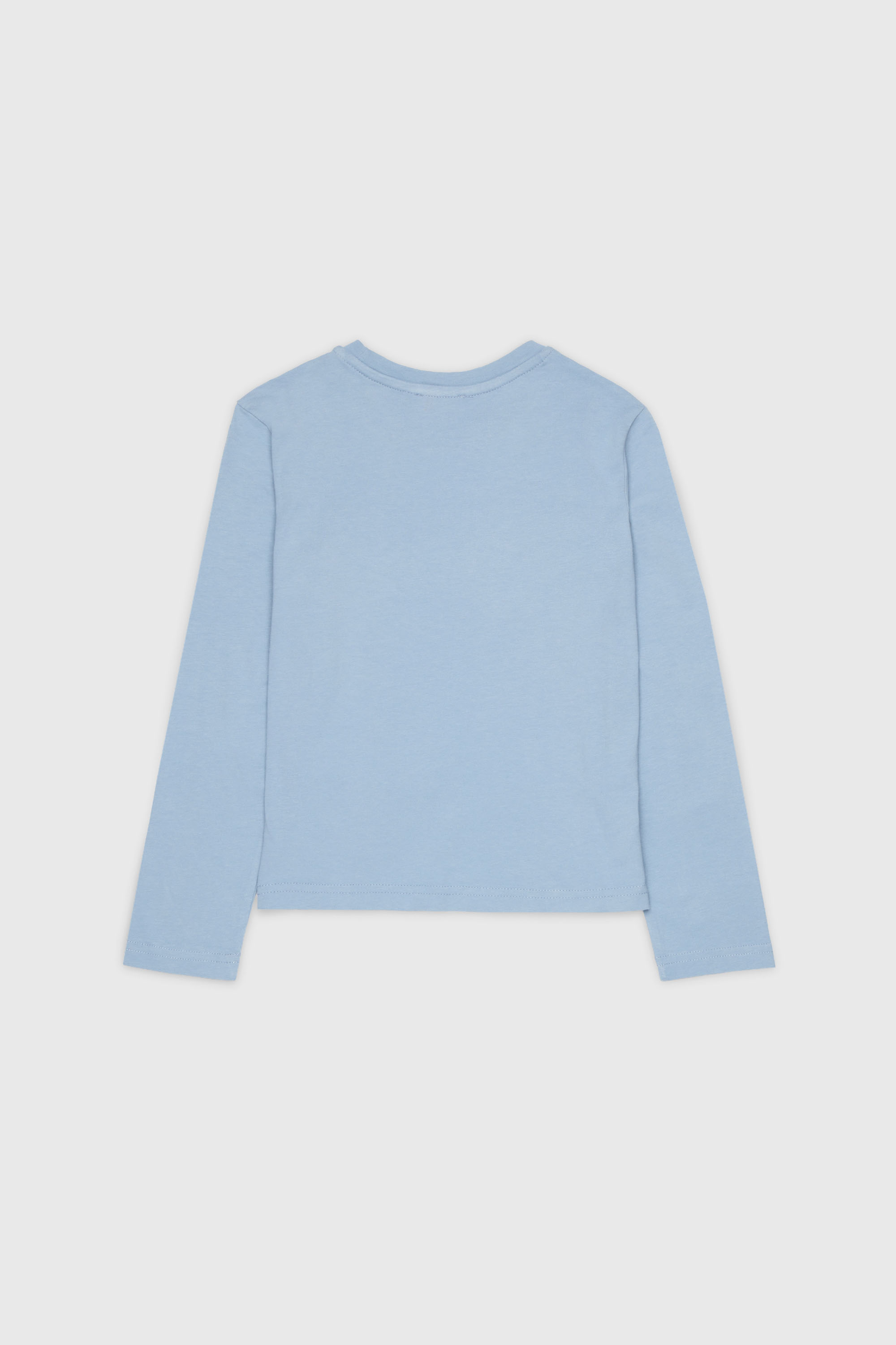 Diesel - TLIBBY, Woman's Long-sleeve T-shirt with frayed logo patch in Blue - 2