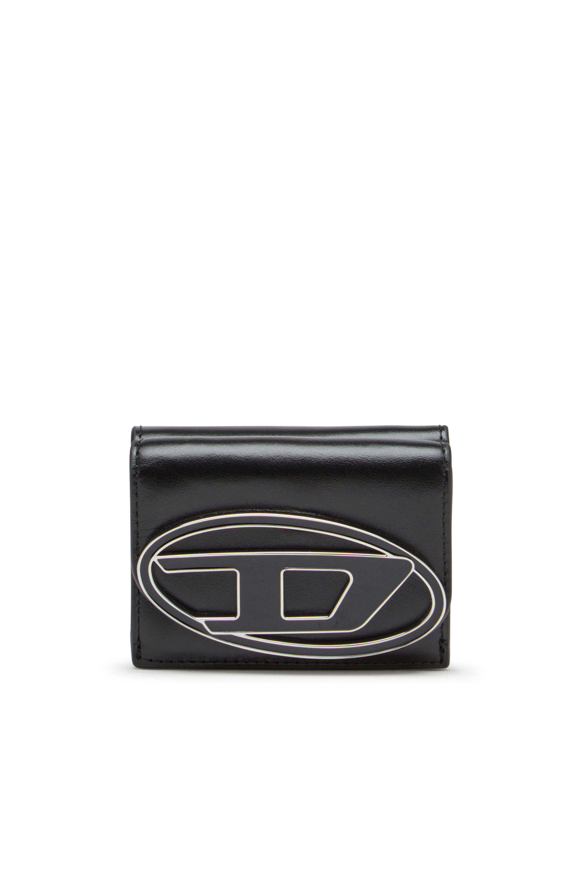 Diesel - 1DR TRI FOLD COIN XS II, Woman's Tri-fold wallet in leather in Black - 1