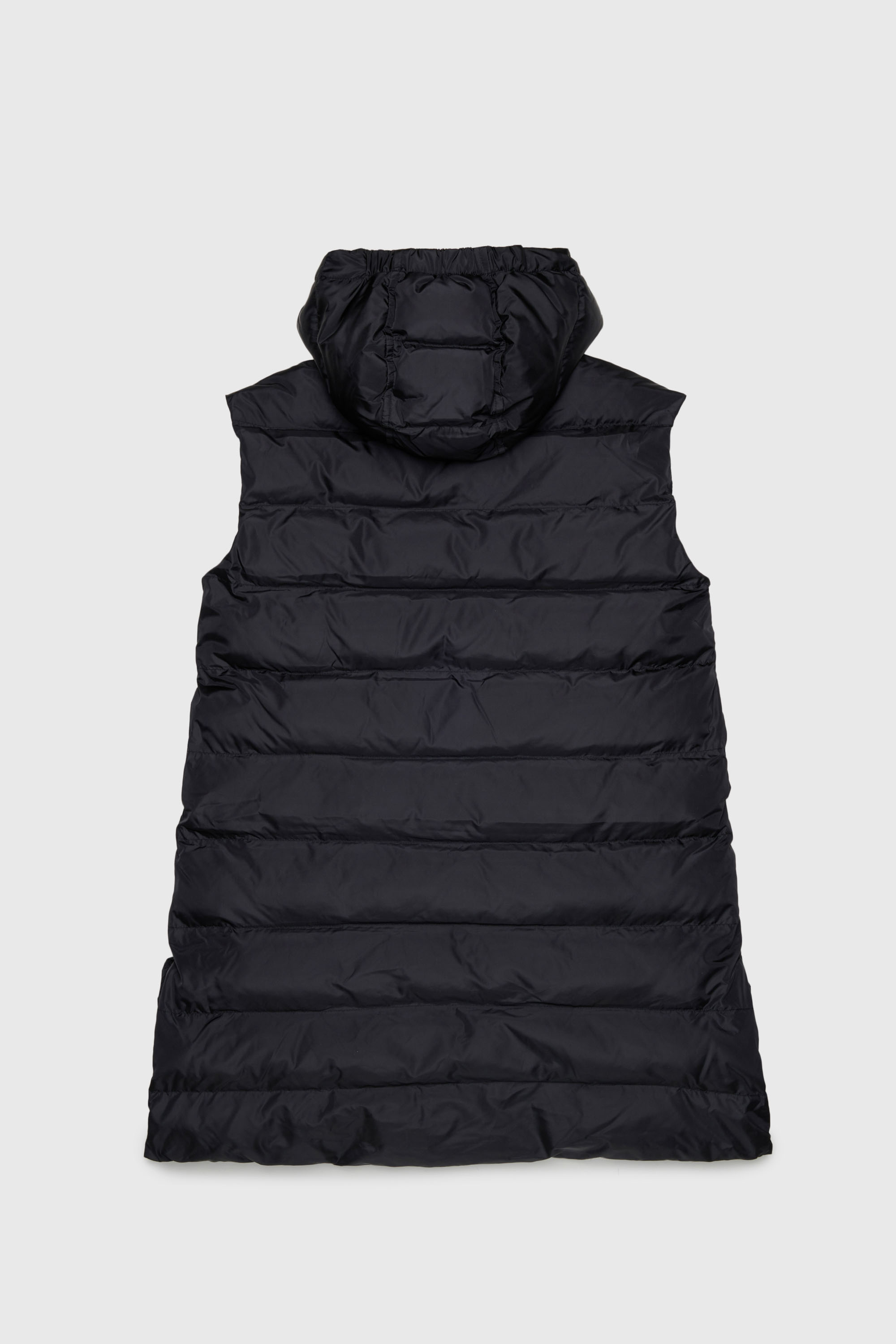 Diesel - JFENNY, Woman's Longline hooded puffer vest in Black - 2