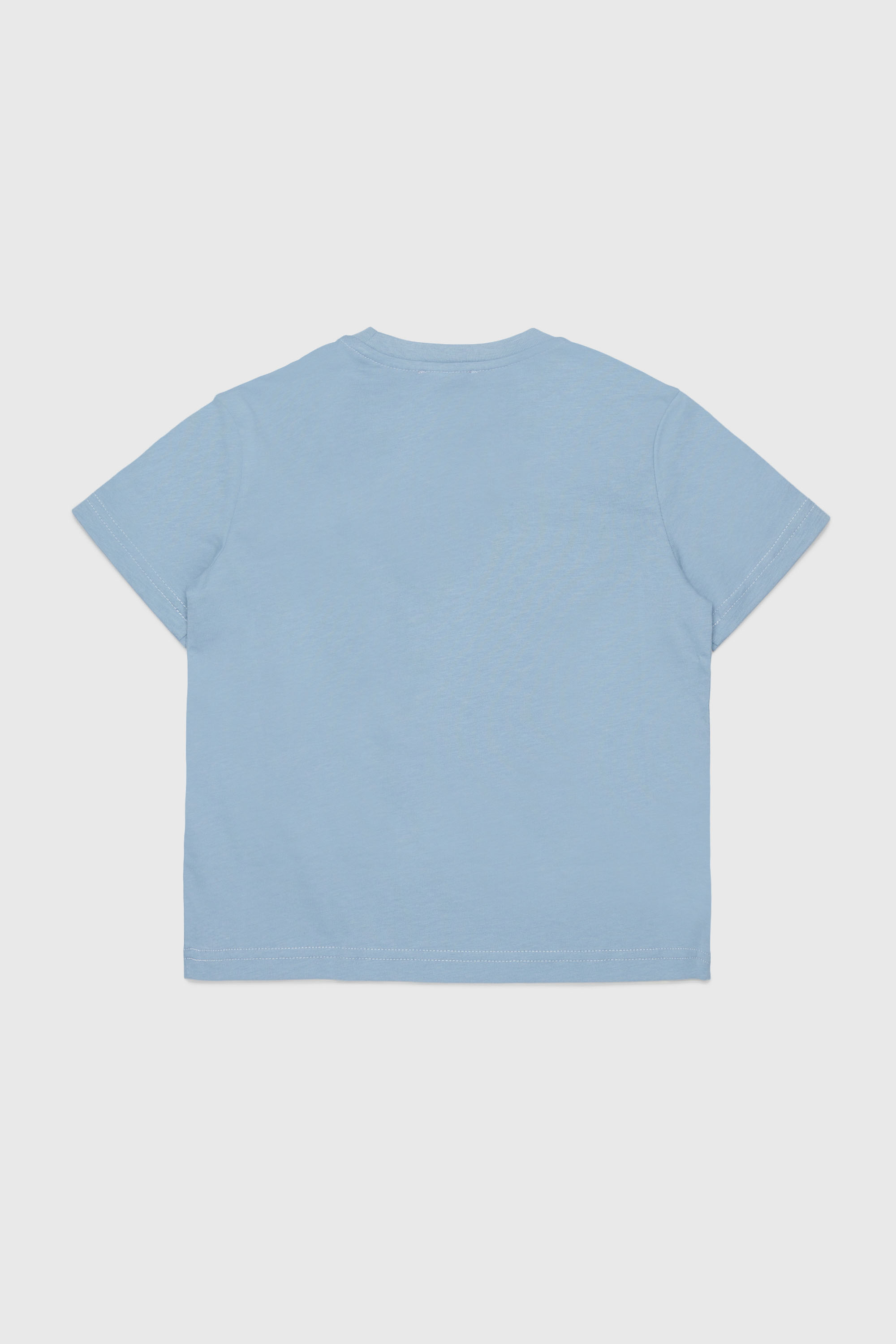 Diesel - TROSET, Woman's T-shirt with denim rose appliqu&eacute; in Light Blue - 2