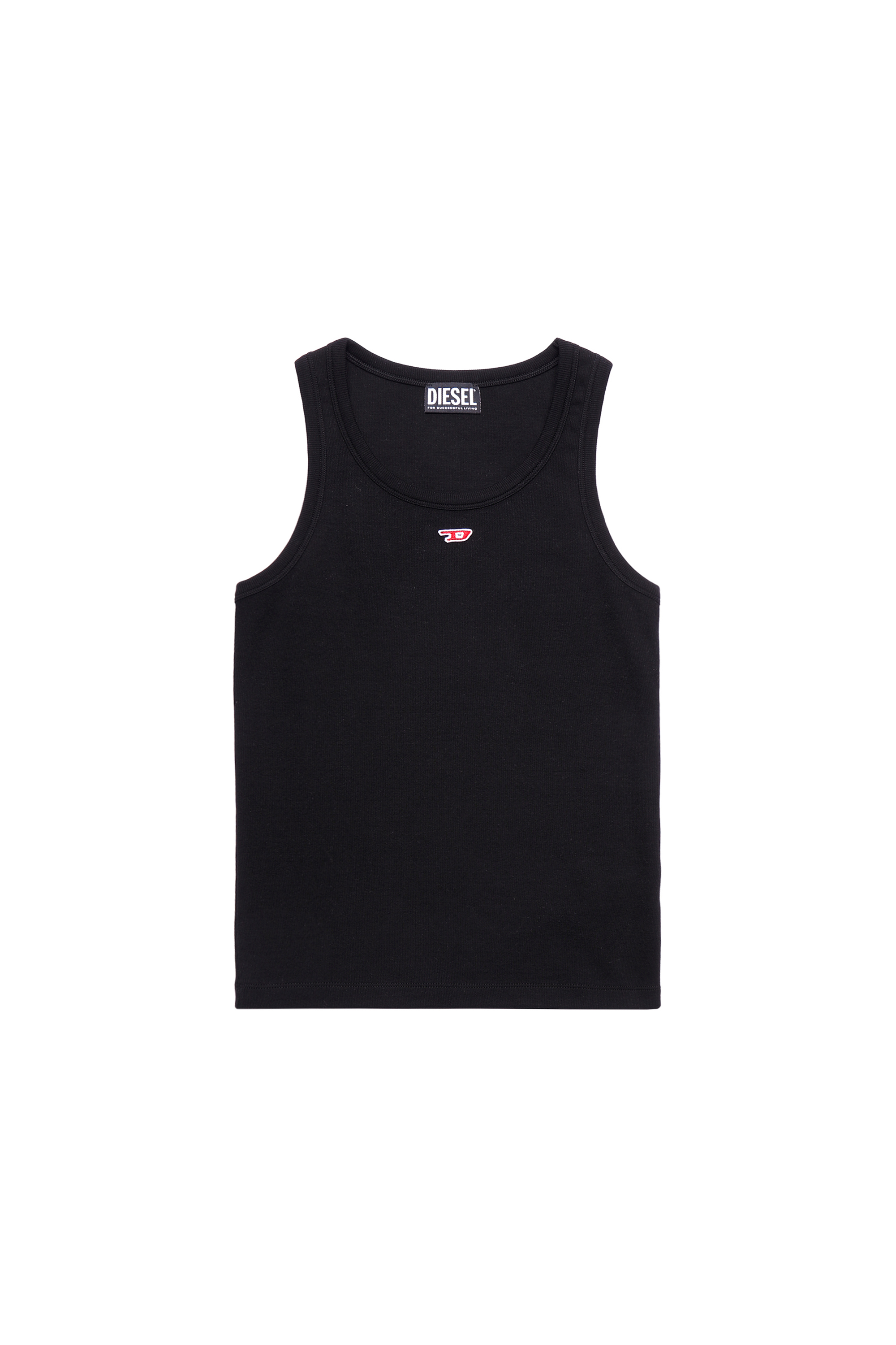 Diesel - T-ANKY-D, Woman's Tank top with embroidered D patch in Black - 2