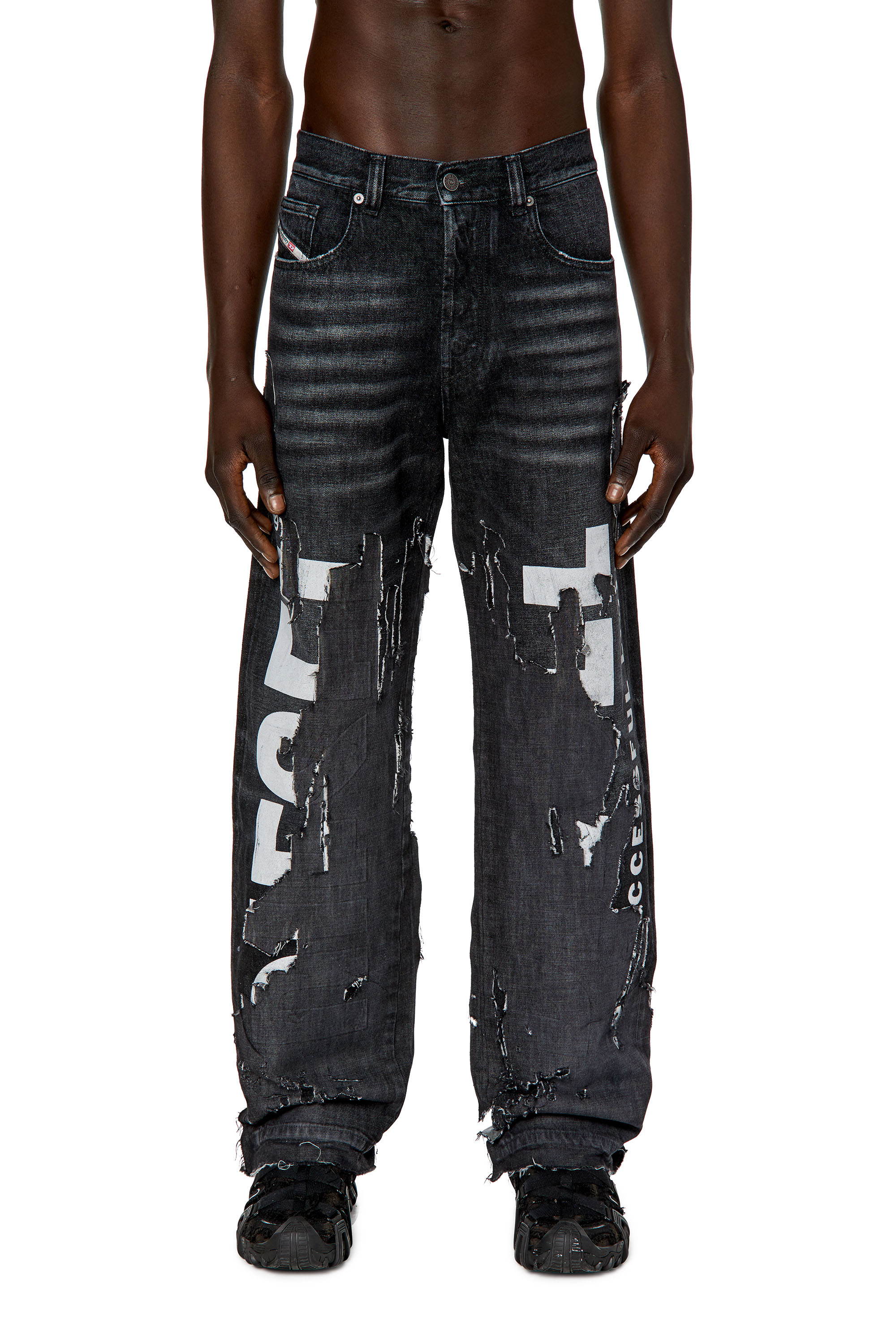 Diesel - Straight Jeans 2010 D-Macs 007Q7, Black/Dark grey - Image 2