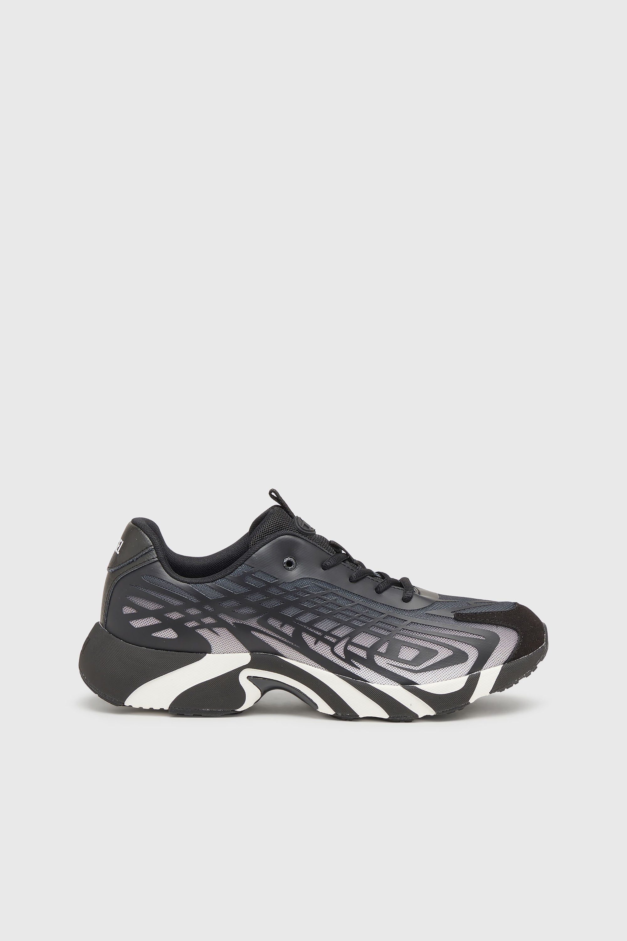 D-Vit-Sneakers in striped d&eacute;grad&eacute; mesh