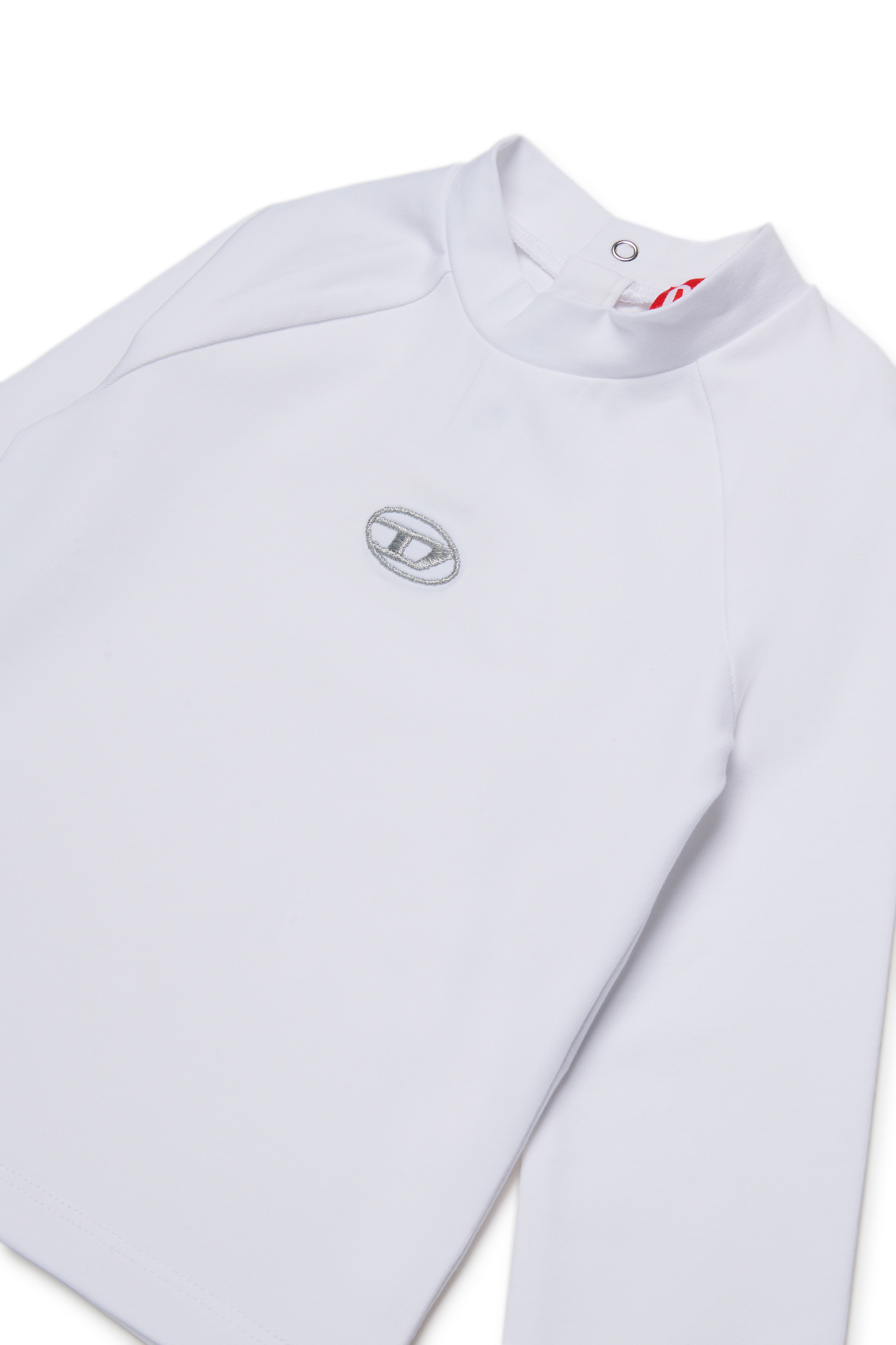 Diesel - TRESPYB, Woman's Cotton T-shirt with embroidered logo in White - 3