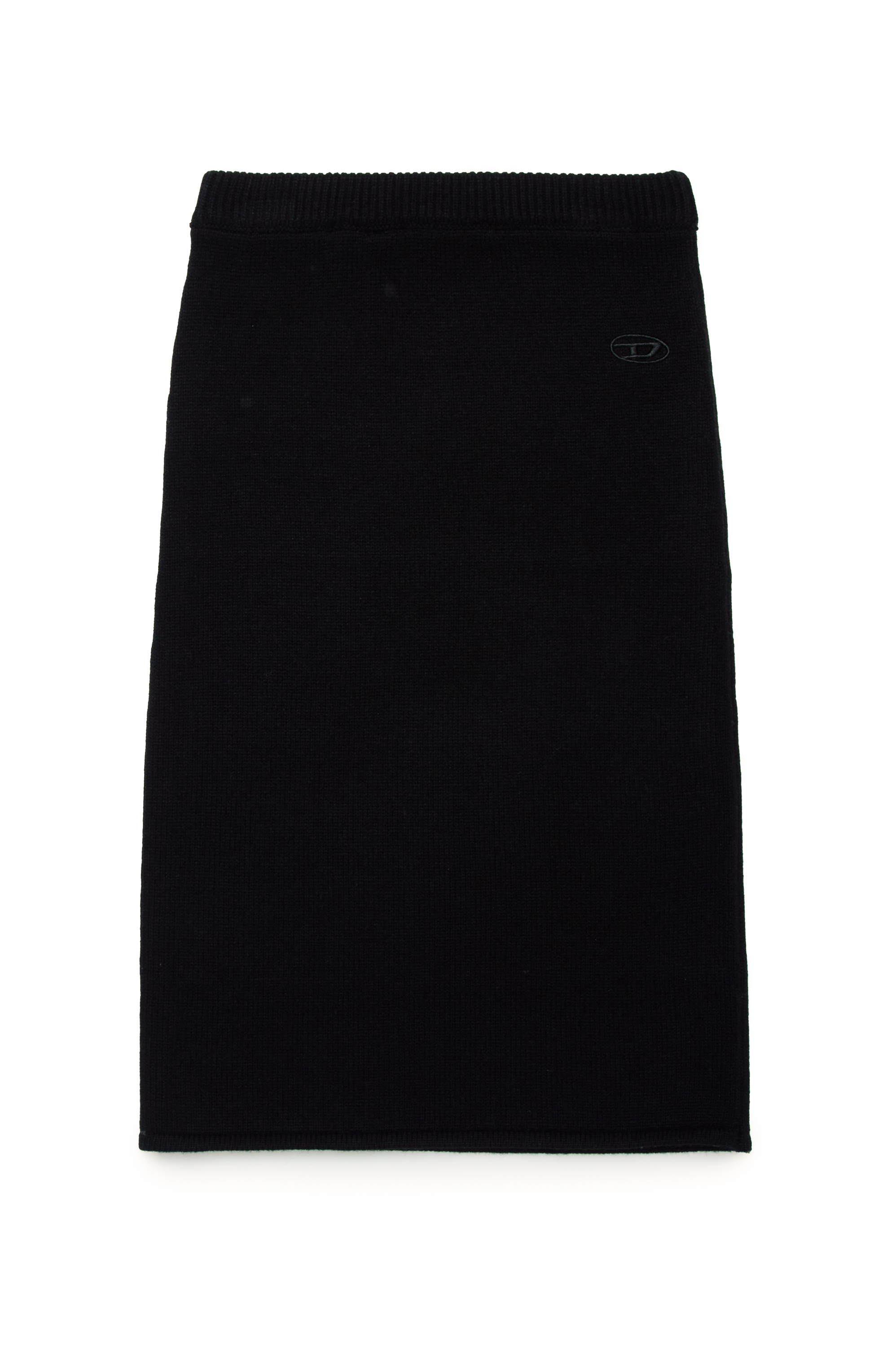 Diesel - GANDIE, Woman Midi skirt in cashmere-enriched knit in Black - Image 1