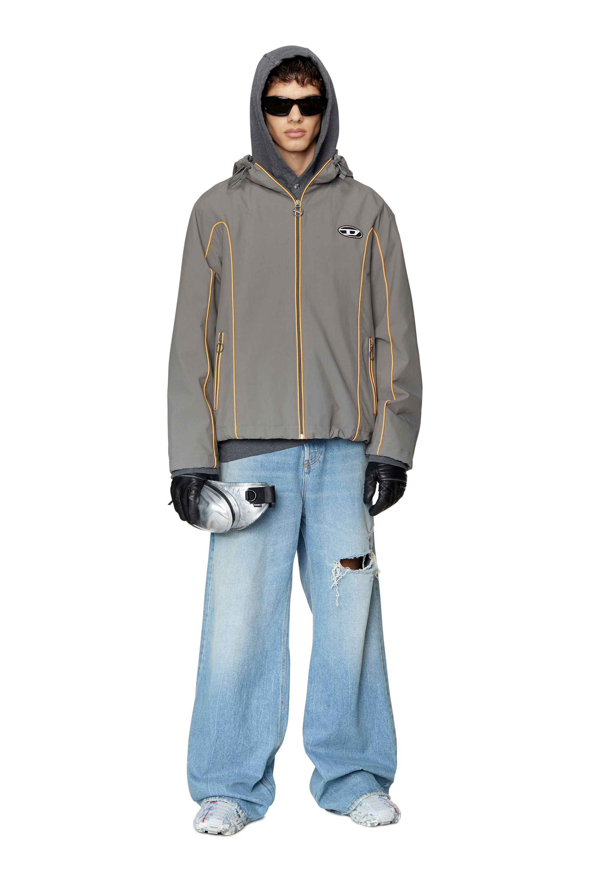 JHIVES Man Windbreaker with contrast piping Diesel