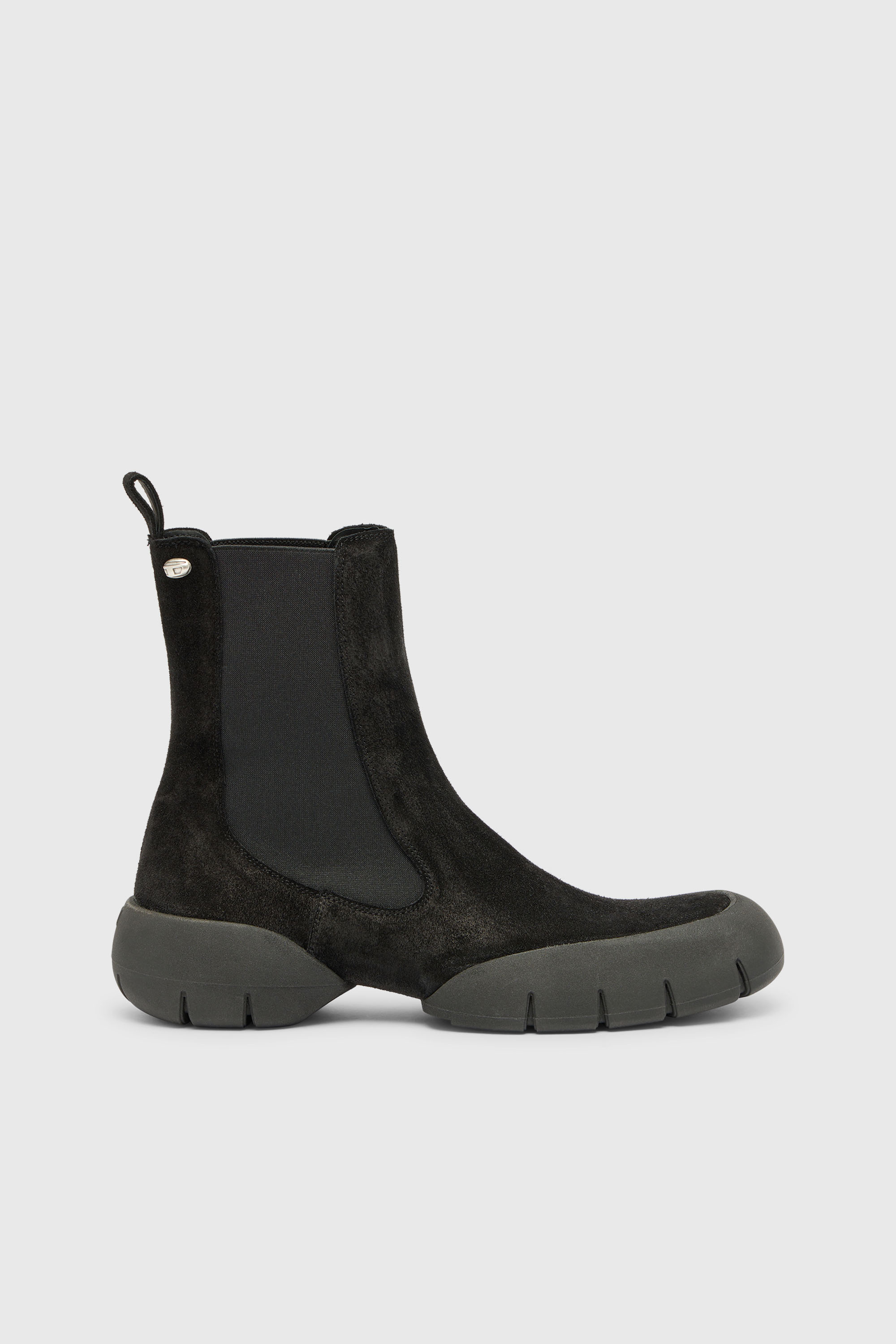 Diesel - D-MATHIEU CH, Man's D-Mathieu - Suede boots with rubber outsole in Black - 1