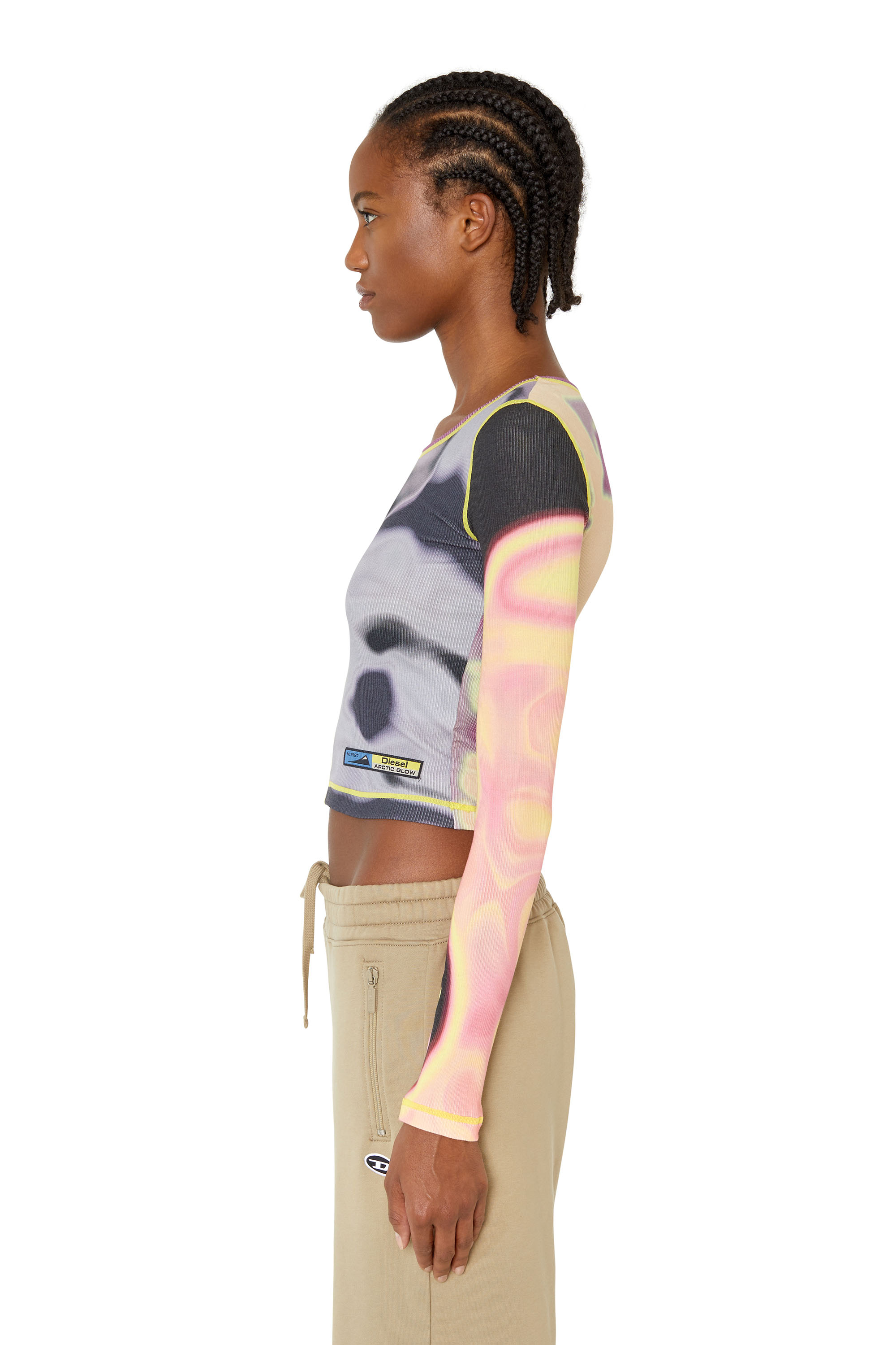 Diesel - T-BALLET-CUT, Black/Pink - Image 6