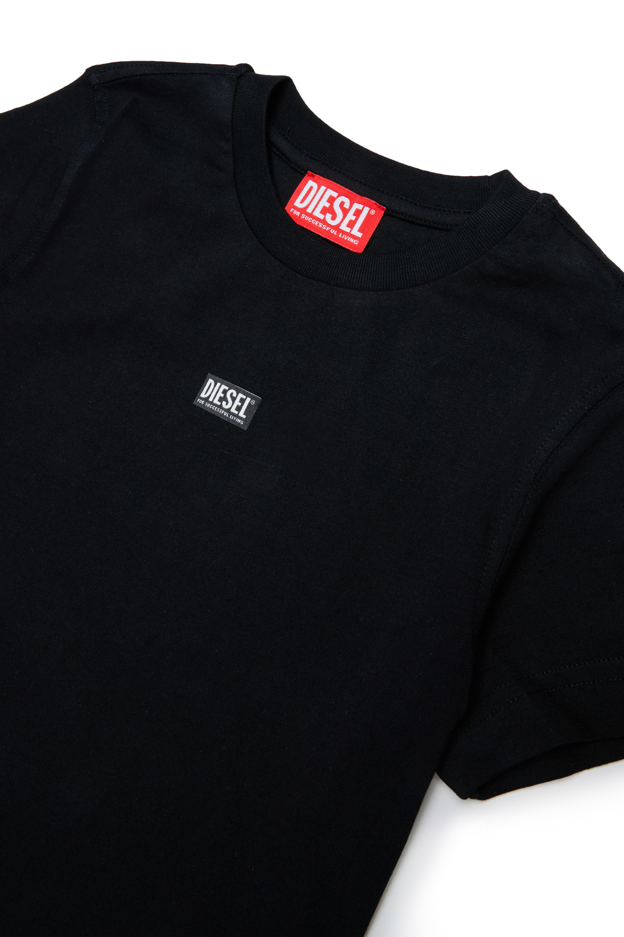 Diesel - TJUSTR7, Man's Cotton T-shirt with small Biscotto logo in Black - 3