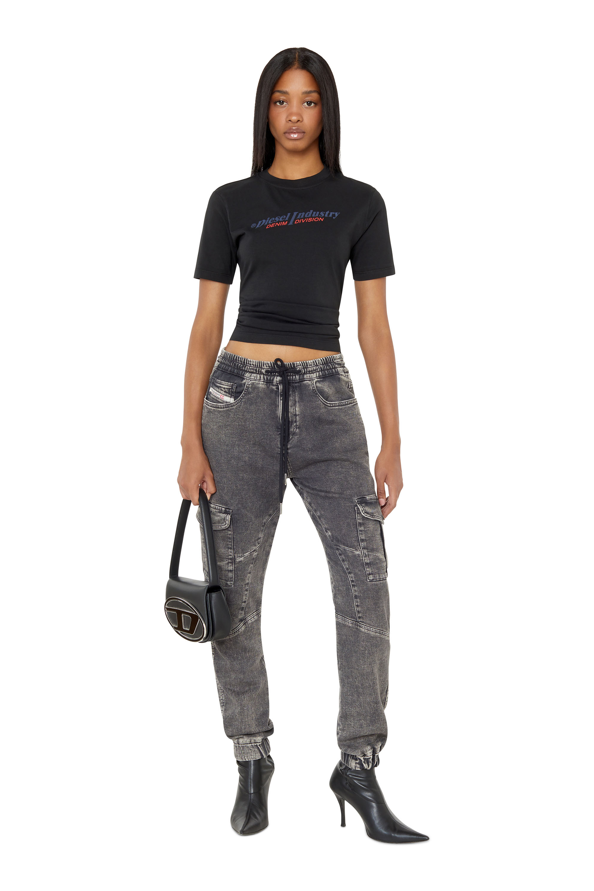 Diesel - Slim D-Ursy Track Denim 069ZF, Black/Dark grey - Image 5