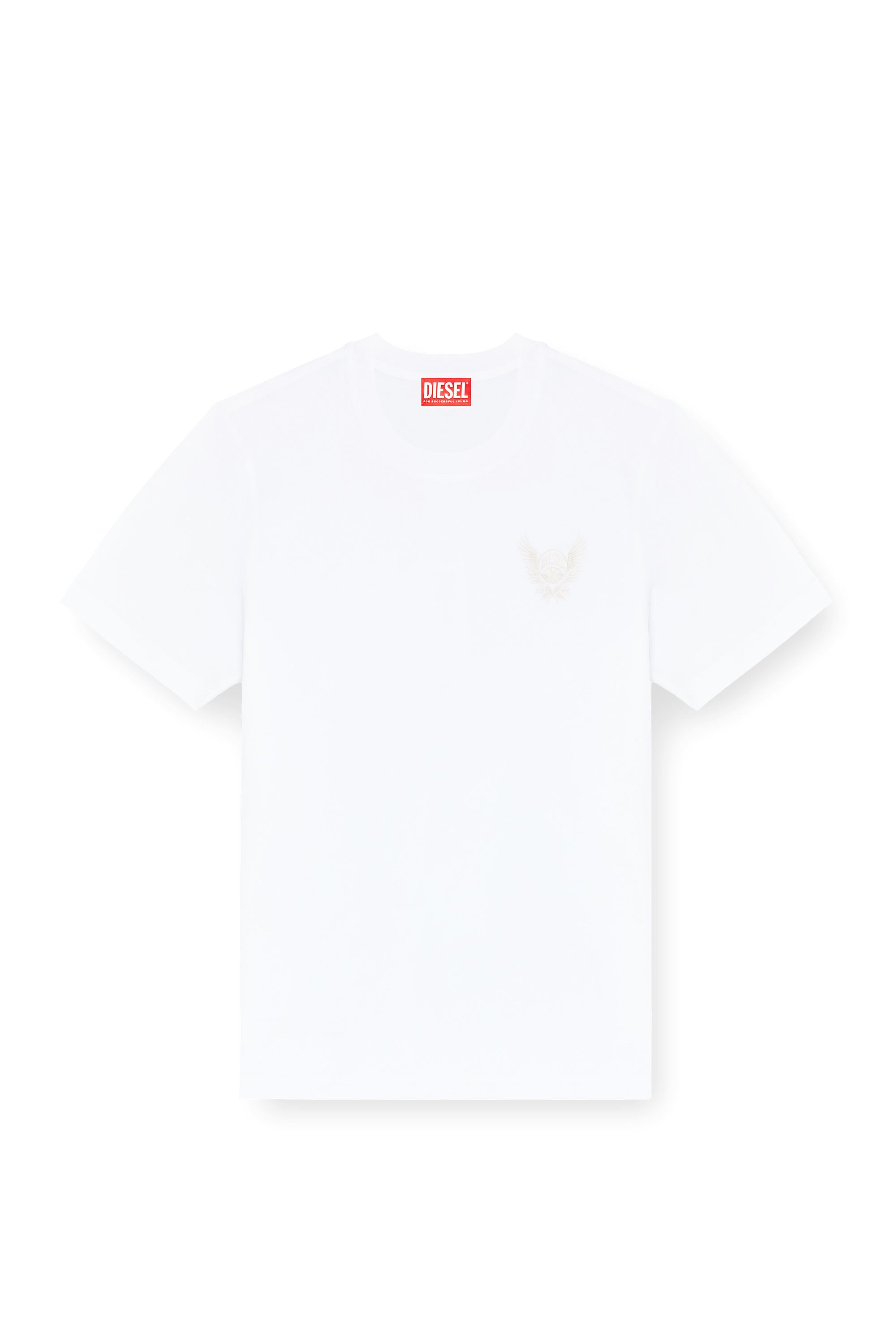 Diesel - T-ADJUST-AA8, Man's Cotton T-shirt with chest logo motif in White - 3