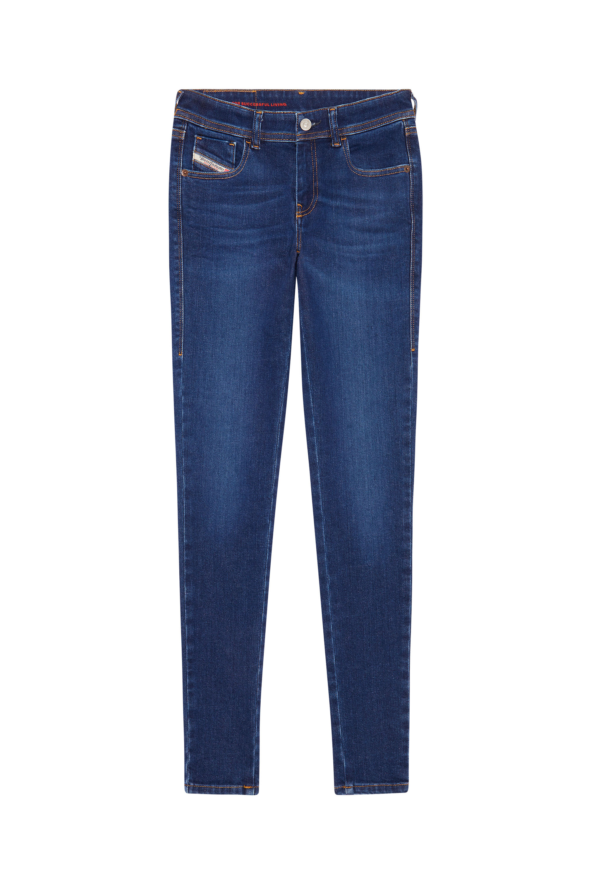 Diesel - 2018 SLANDY-LOW 09C19 Super skinny Jeans, Dark Blue - Image 6