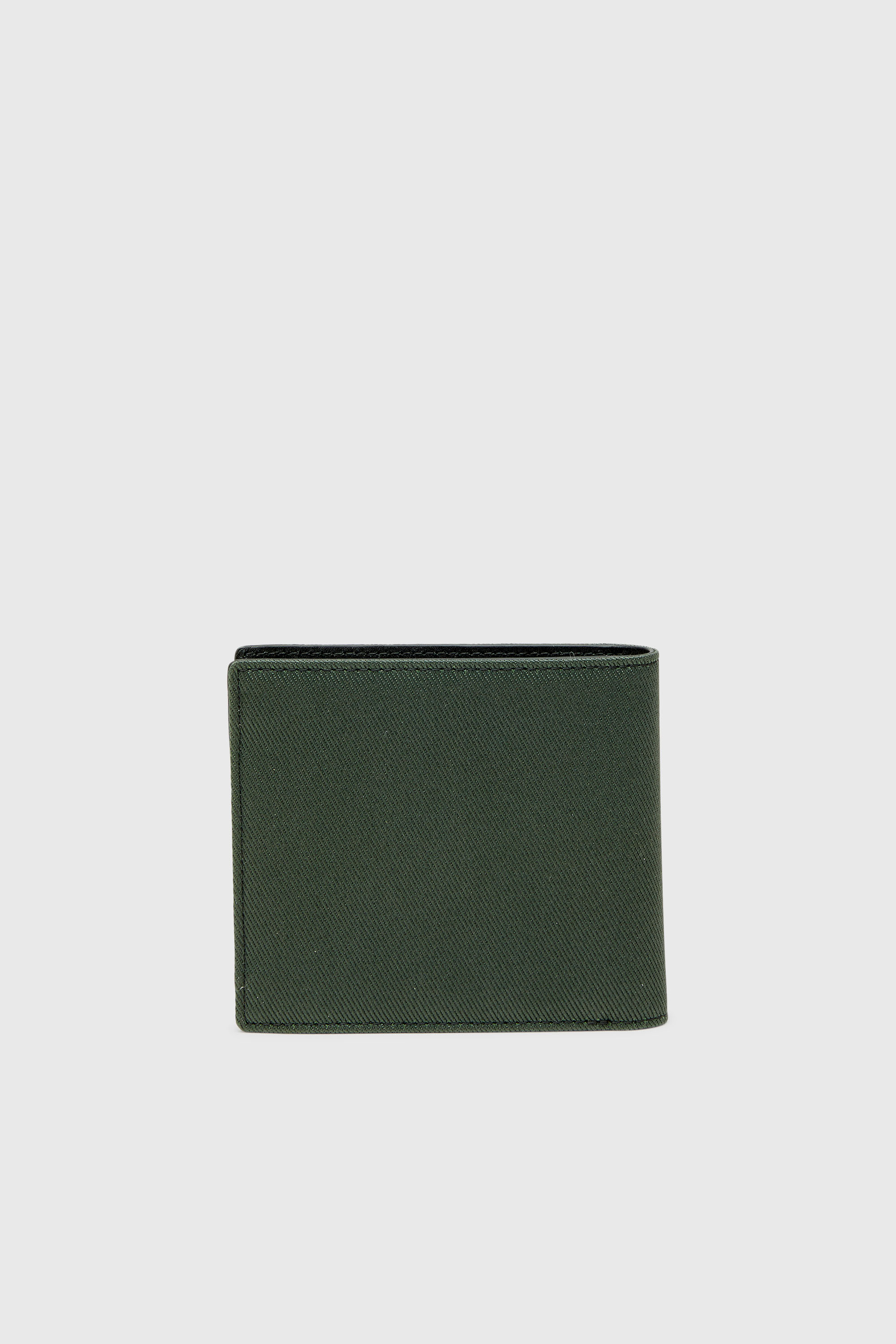 Diesel - D-PACK BI FOLD COIN 3D, Man's Small bi-fold with Diesel patch in Green - 2